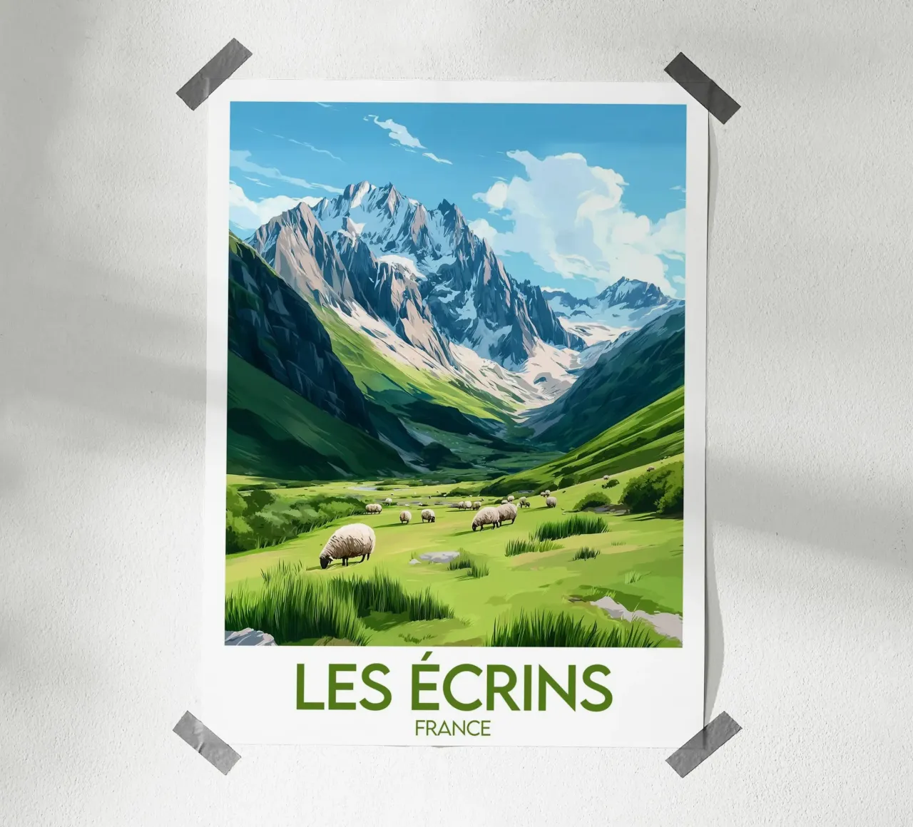 Poster di Les Écrins poster con telaio in alluminio da Frame the World