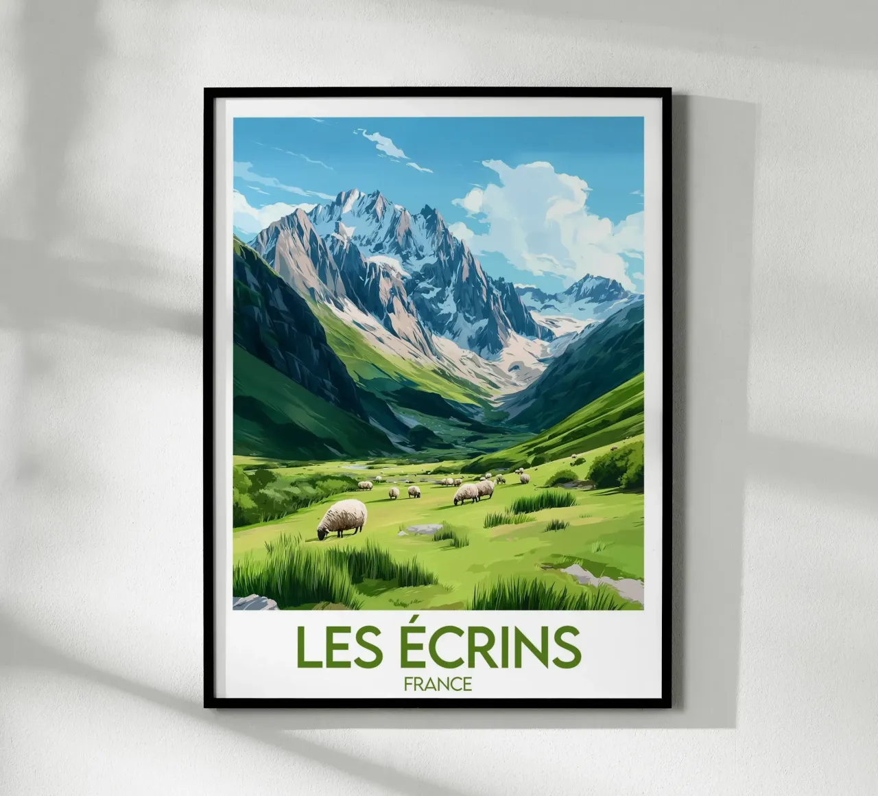 Poster di Les Écrins poster con telaio in alluminio da Frame the World