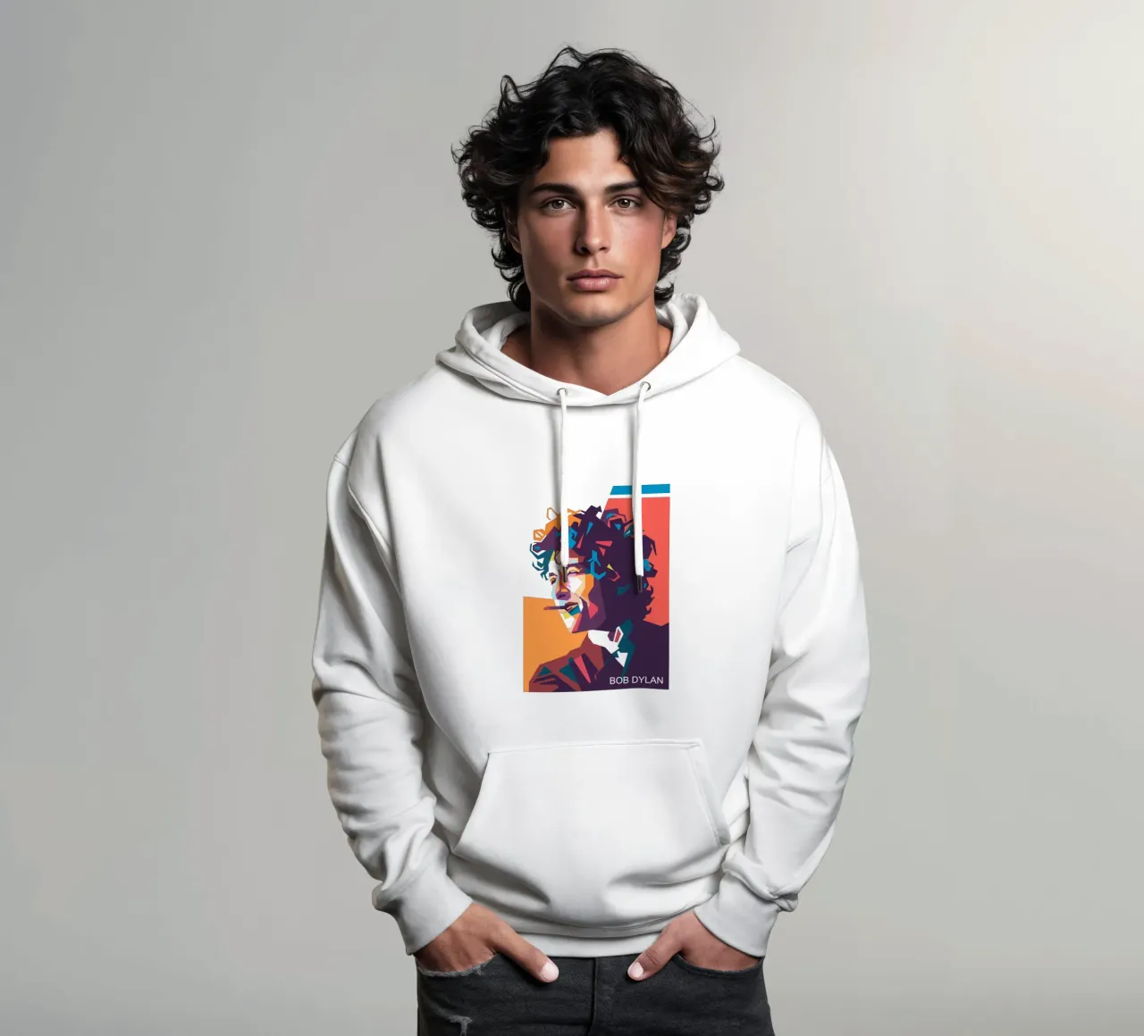 Arte de Bob Dylan sudadera con capucha de Hantamrata