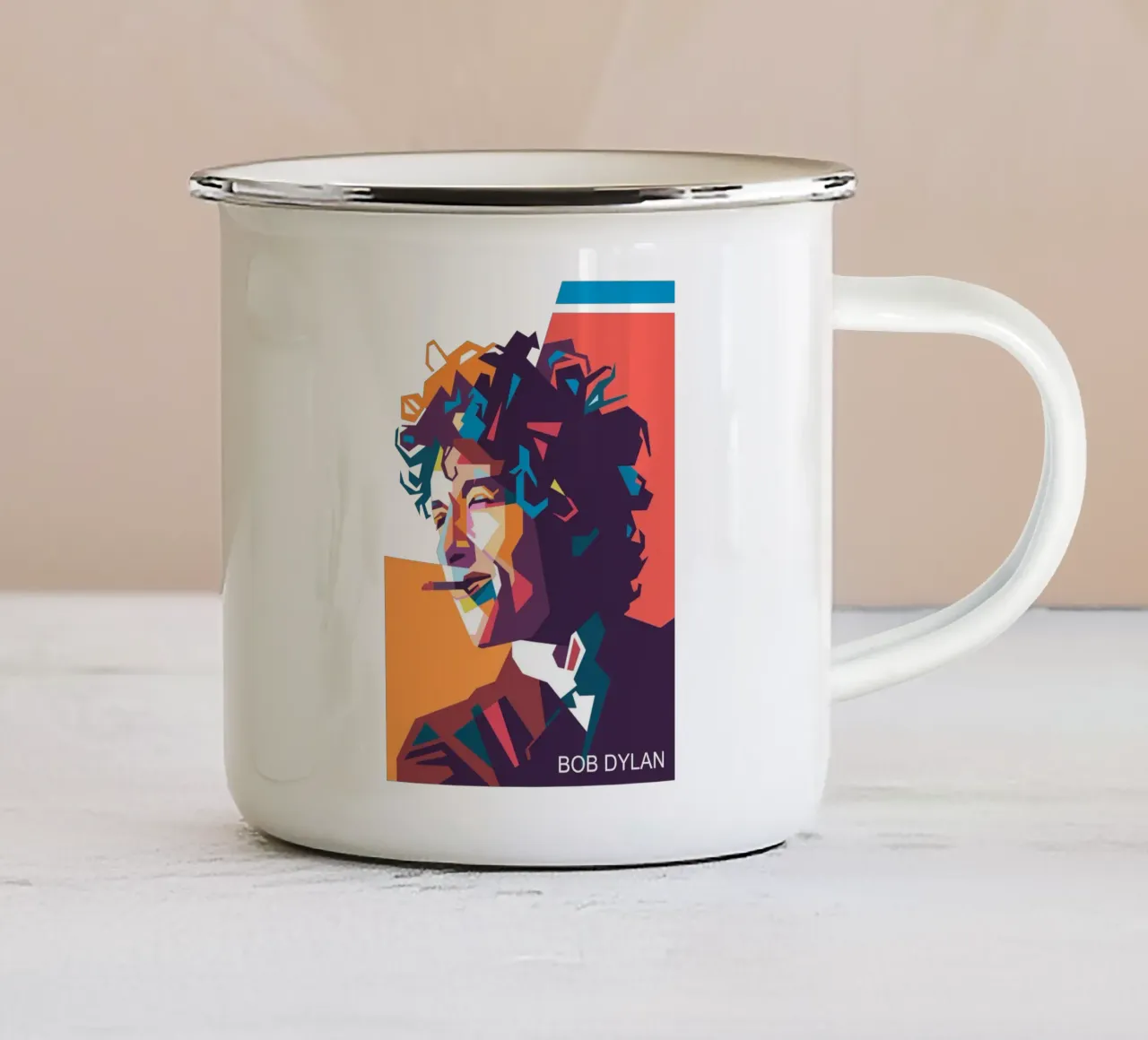Bob Dylan arte tazza in smalto da Hantamrata