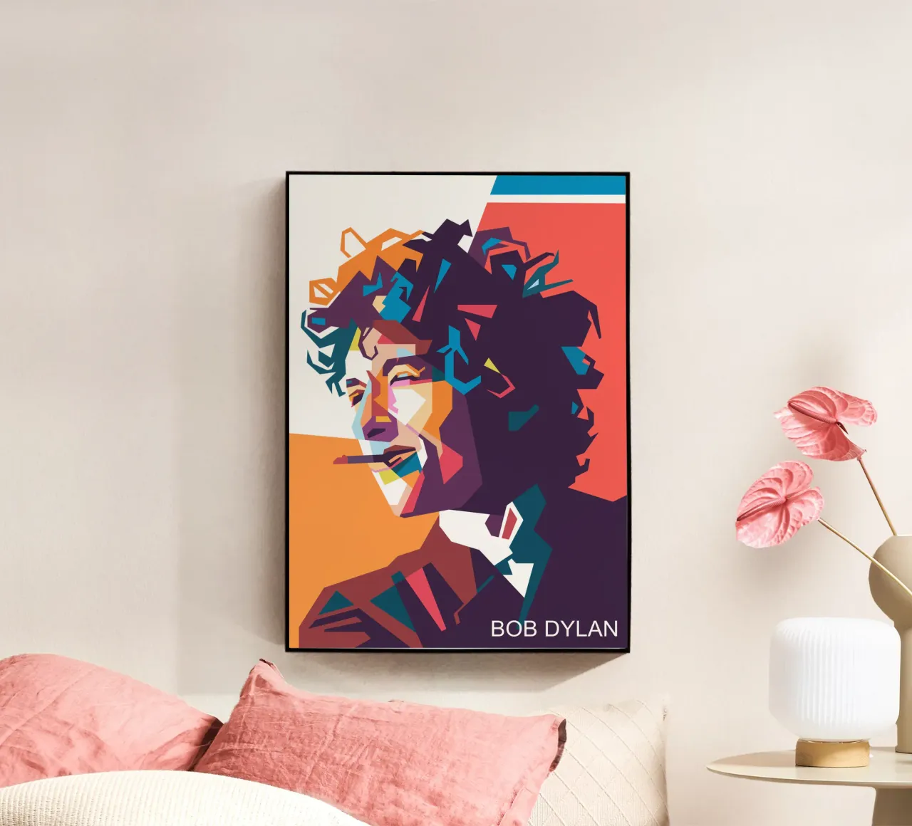 Bob Dylan arte plexiglass da Hantamrata