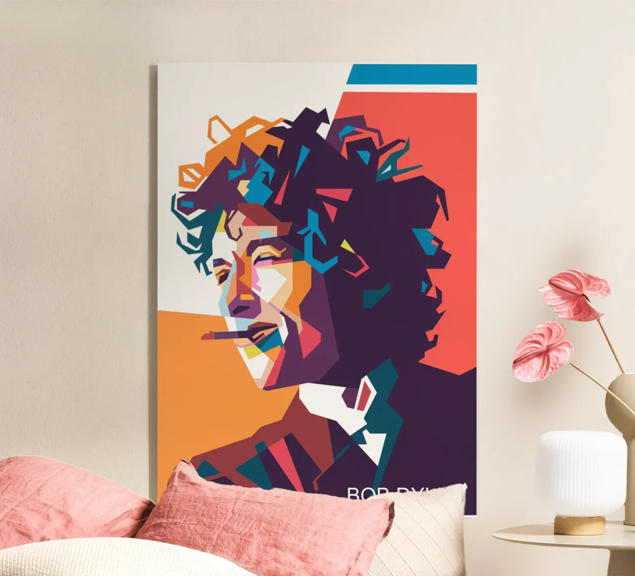 Bob Dylan arte plexiglass da Hantamrata