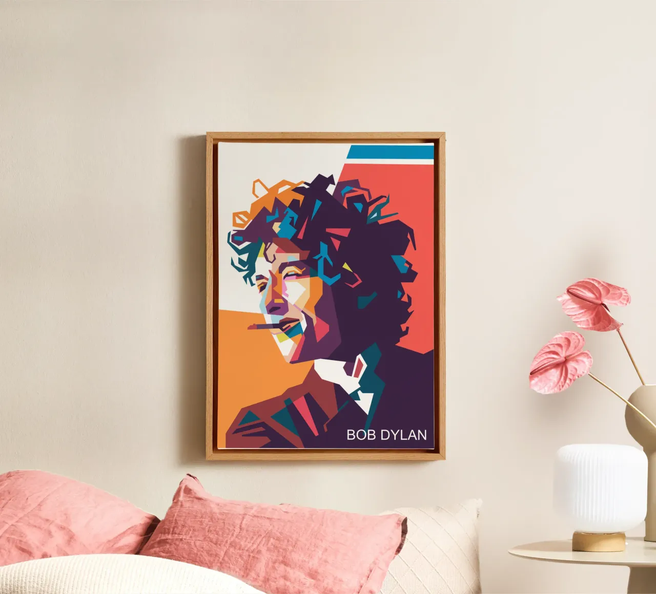 Bob Dylan kunst canvas met Baklijst van Hantamrata