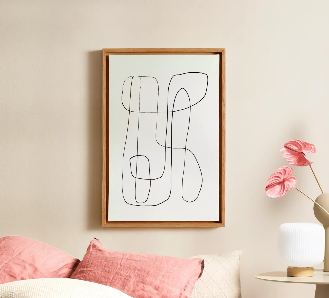 Traced tela con Cornice a cassetta da Graphite
