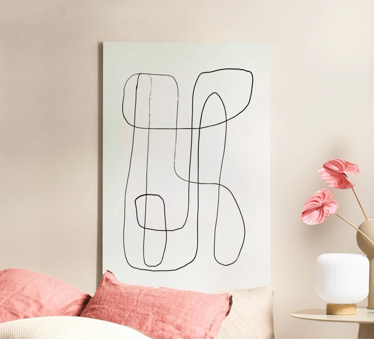 Traced Leinwand von Graphite
