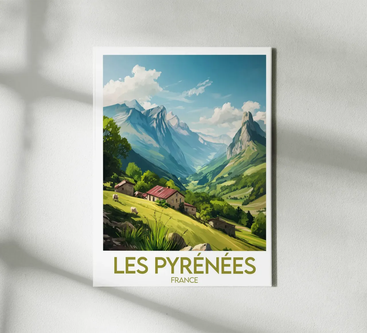 Poster De Pyreneeën canvas met Baklijst van Frame the World