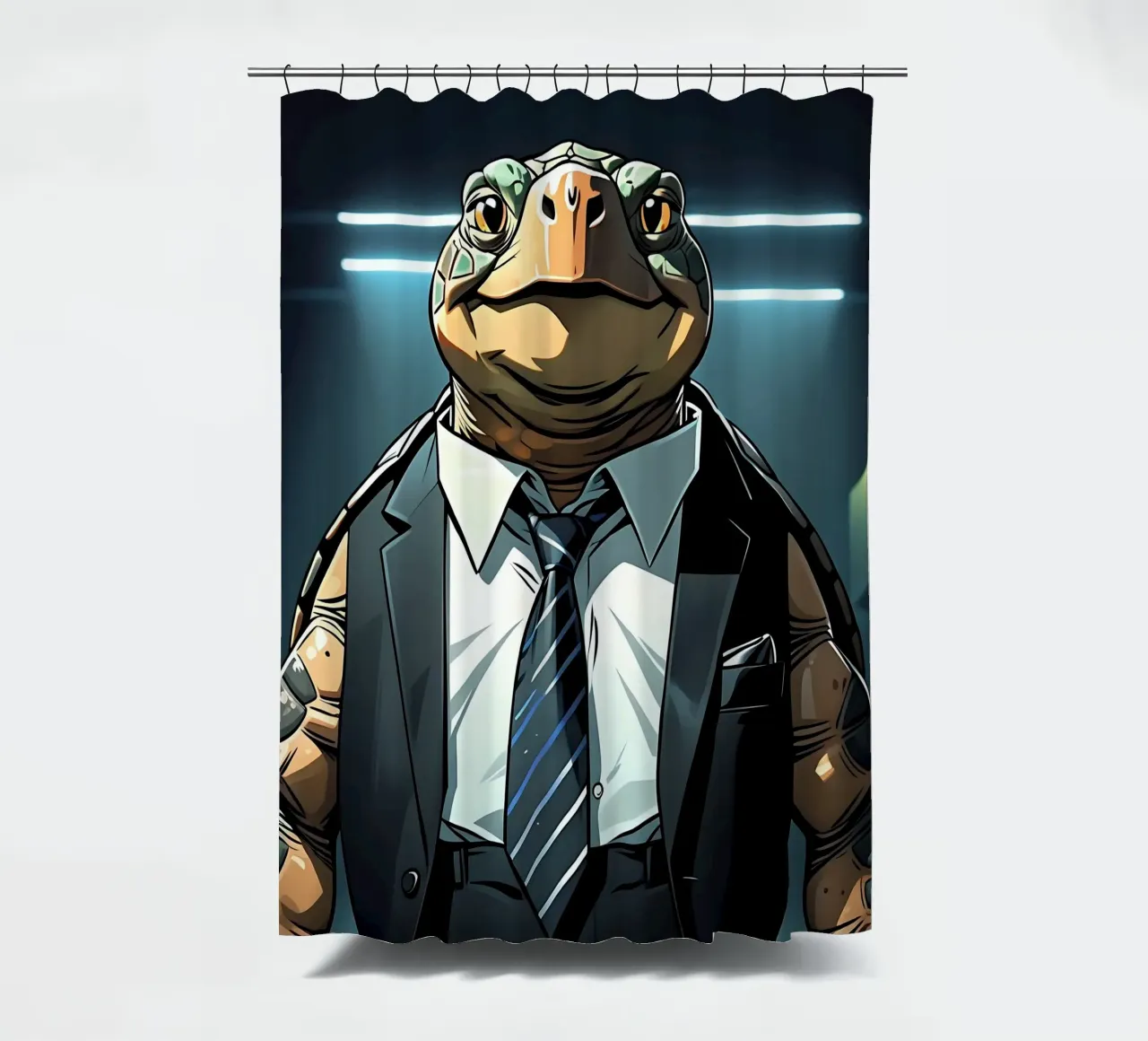 Turtle_style_C_1 shower curtain by Tierisch bunt by LK
