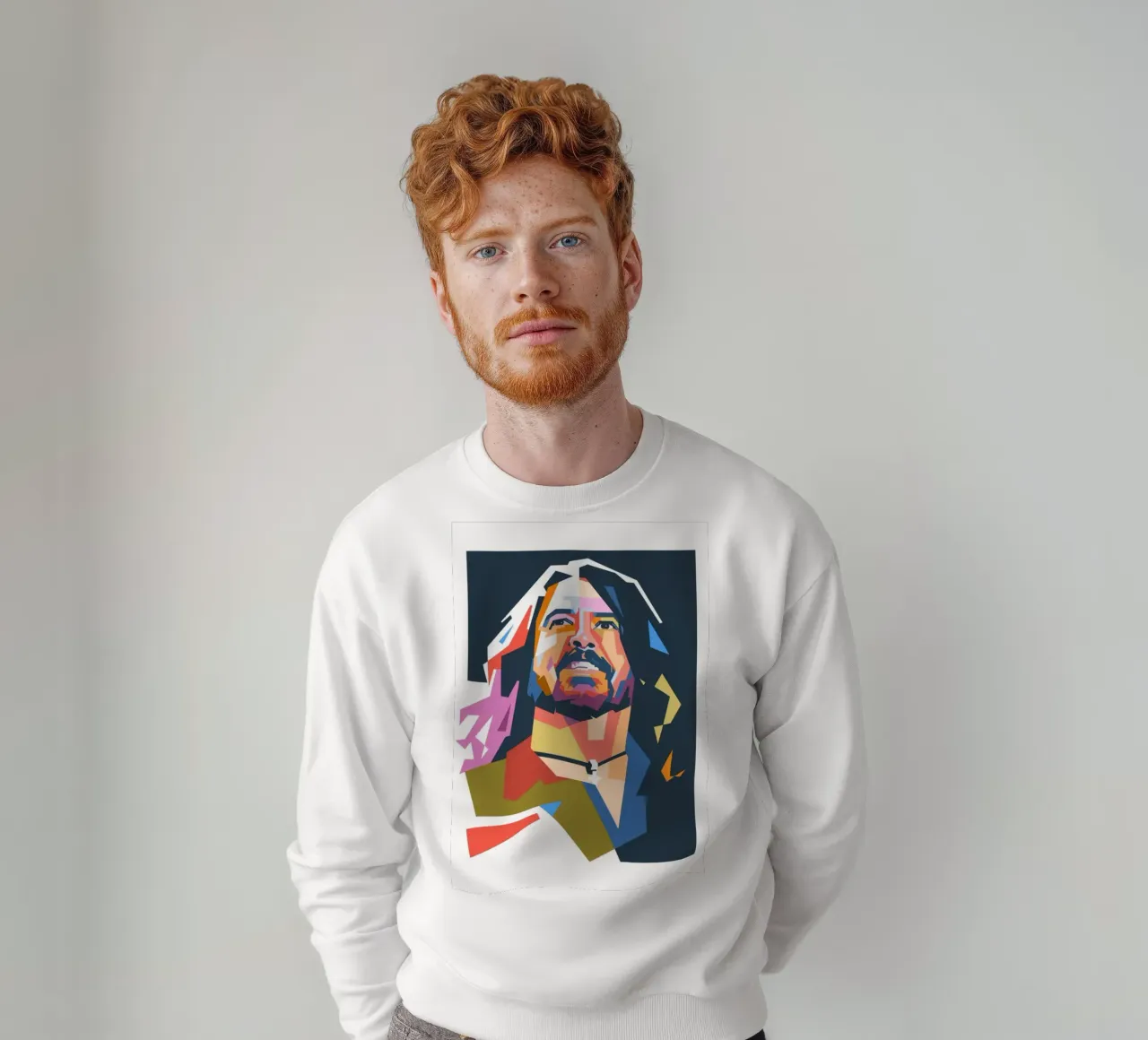 Ritratto pop art di Dave Grohl felpa da Hantamrata