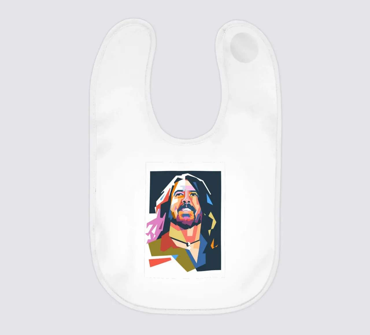 Dave Grohl Pop Art Porträt Babylätzchen von Hantamrata