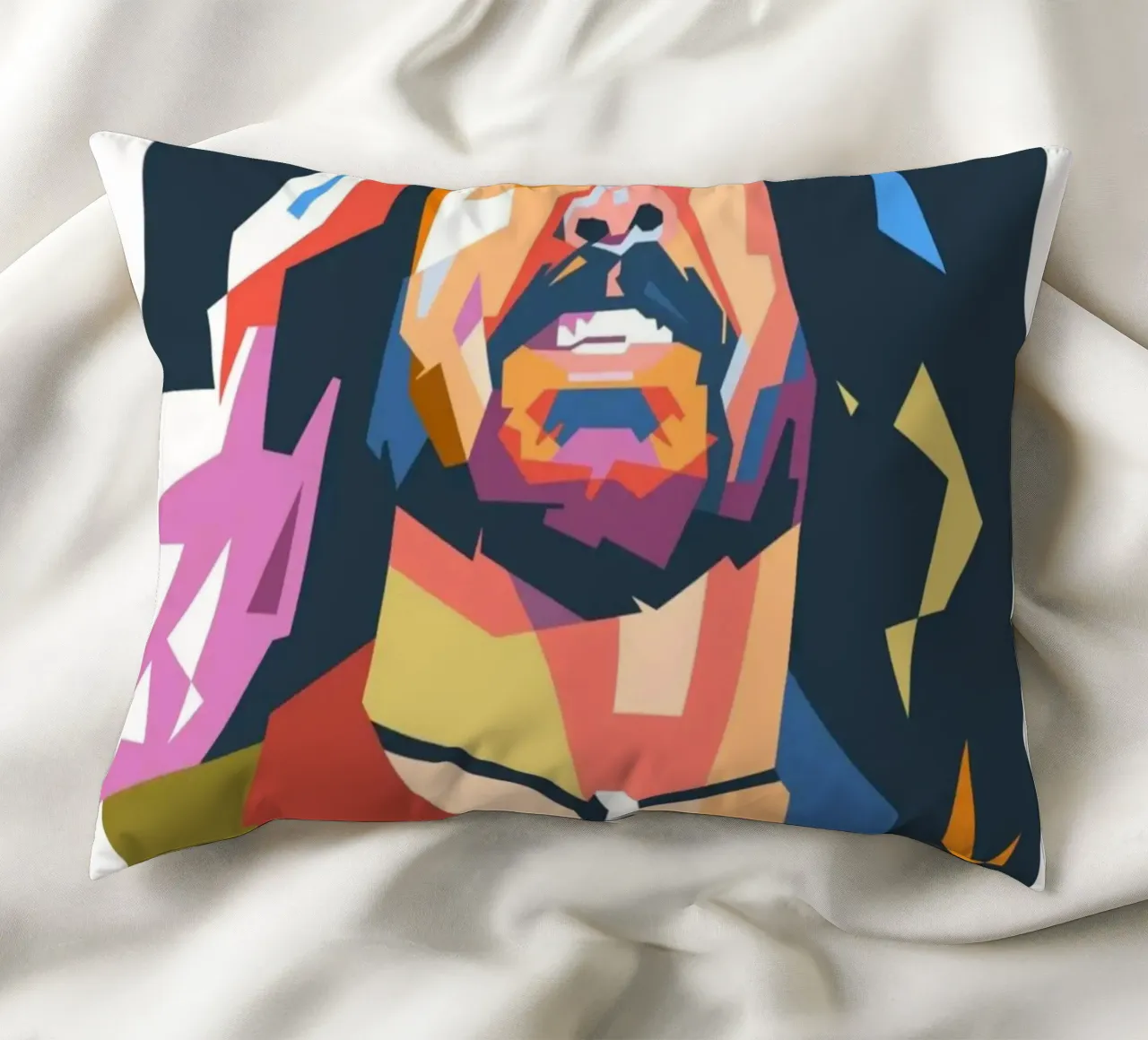 Ritratto pop art di Dave Grohl cuscino da Hantamrata