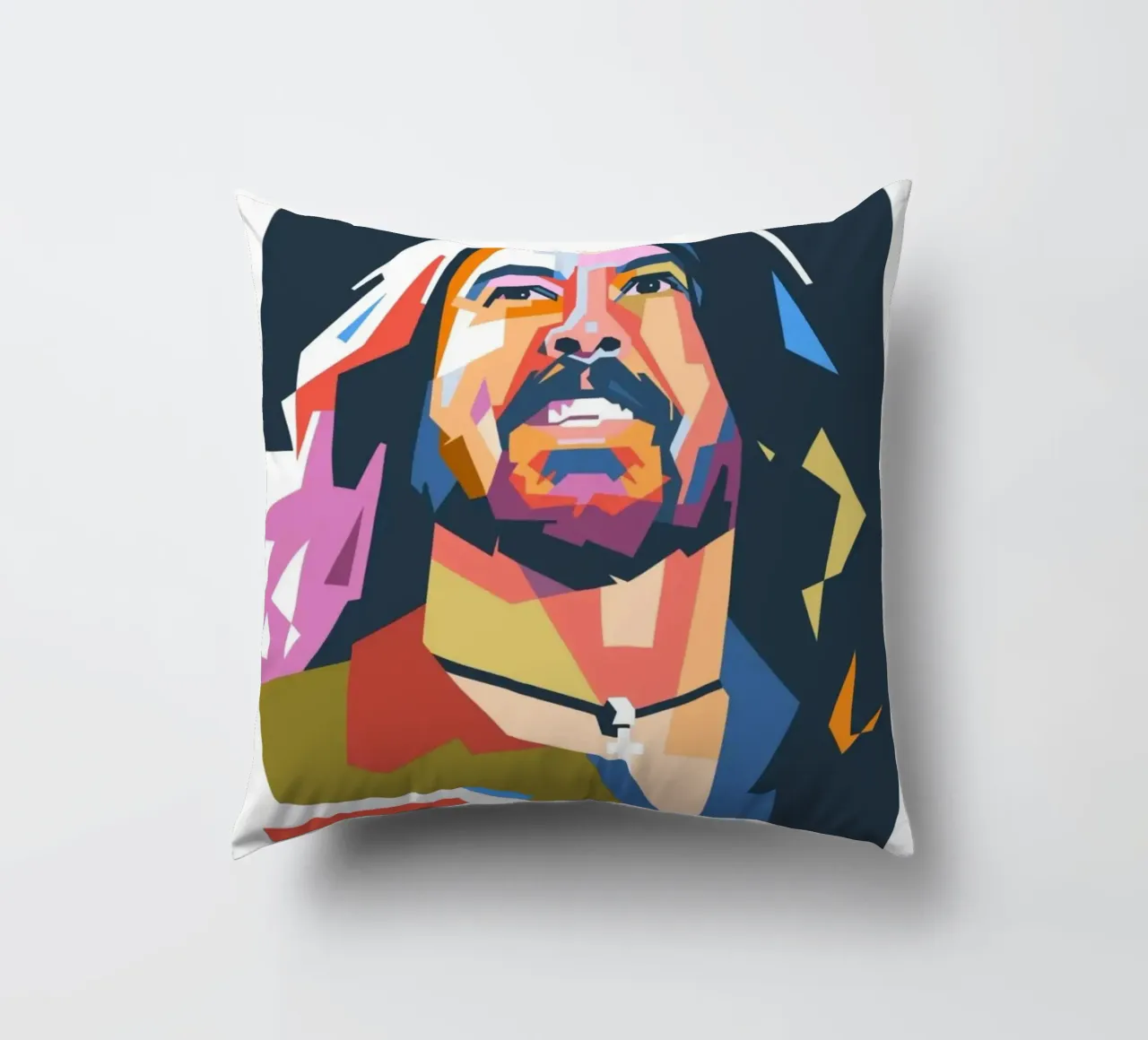 Ritratto pop art di Dave Grohl cuscino da Hantamrata