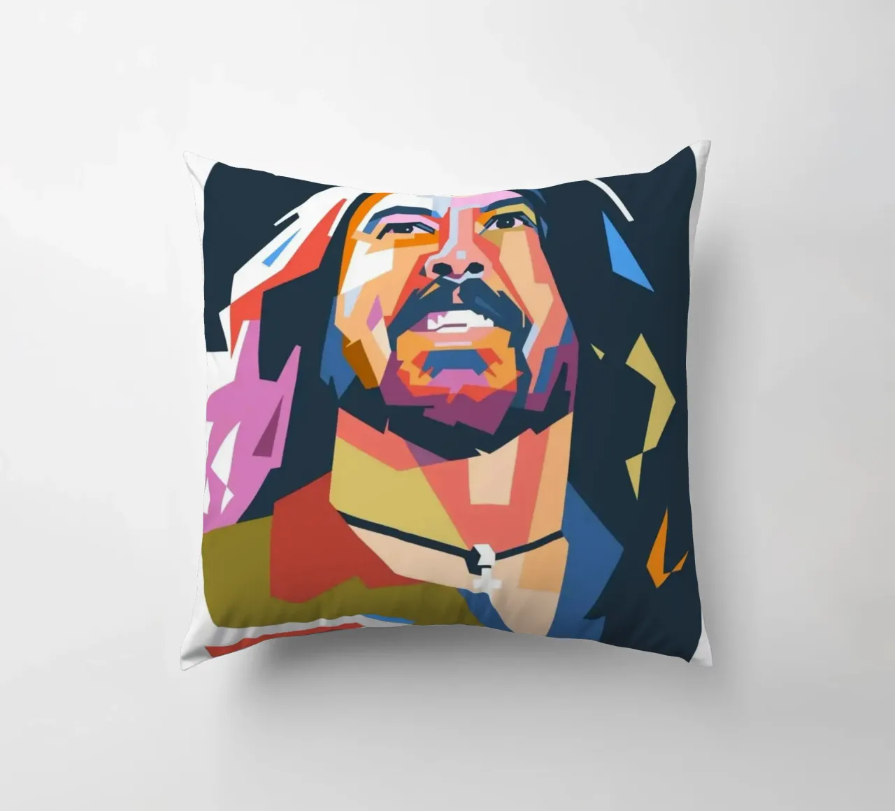 Ritratto pop art di Dave Grohl cuscino da Hantamrata
