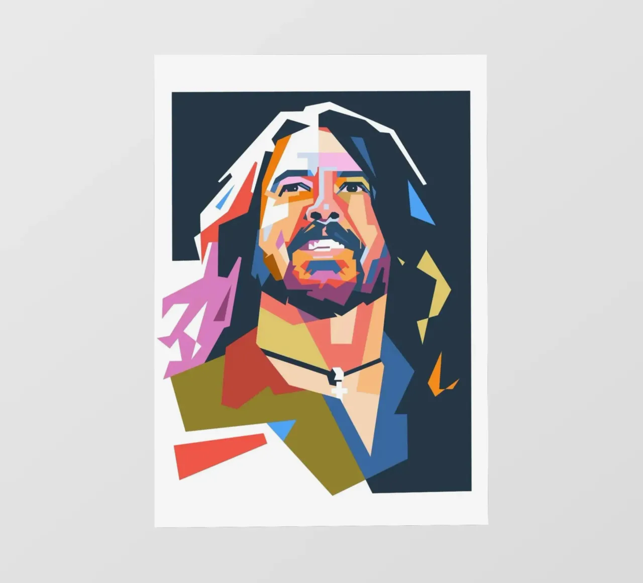 Dave Grohl pop art portrait photo wallpaper by Hantamrata
