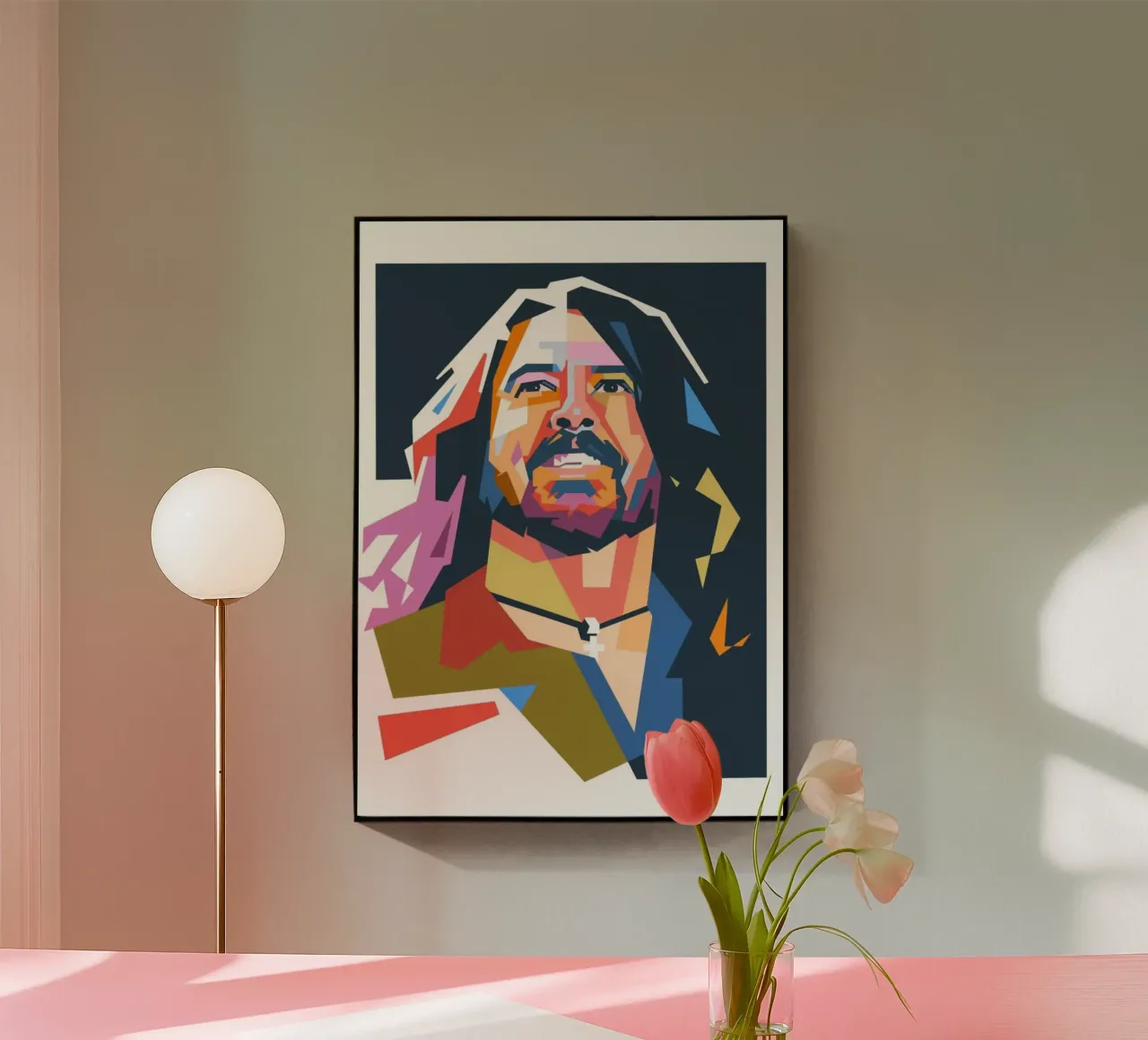 Dave Grohl pop art portrait acrylic glass by Hantamrata