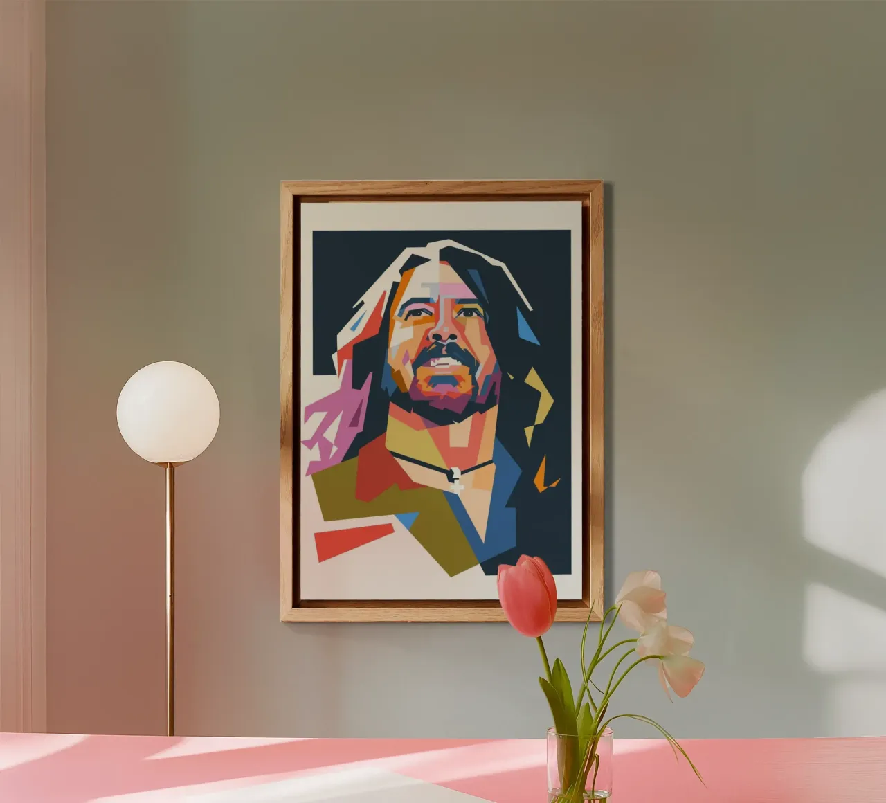Dave Grohl pop art portrait alu-dibond by Hantamrata