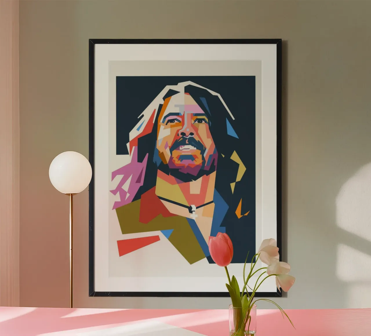Dave Grohl Pop Art Porträt Hahnemühle von Hantamrata