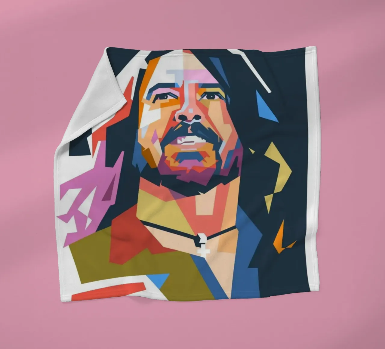 Dave Grohl Pop Art Porträt Fleecedecke von Hantamrata