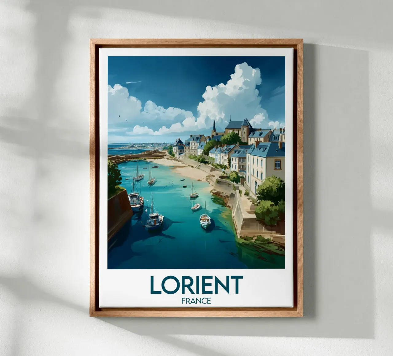 Affiche Lorient tela con Cornice a cassetta da Frame the World