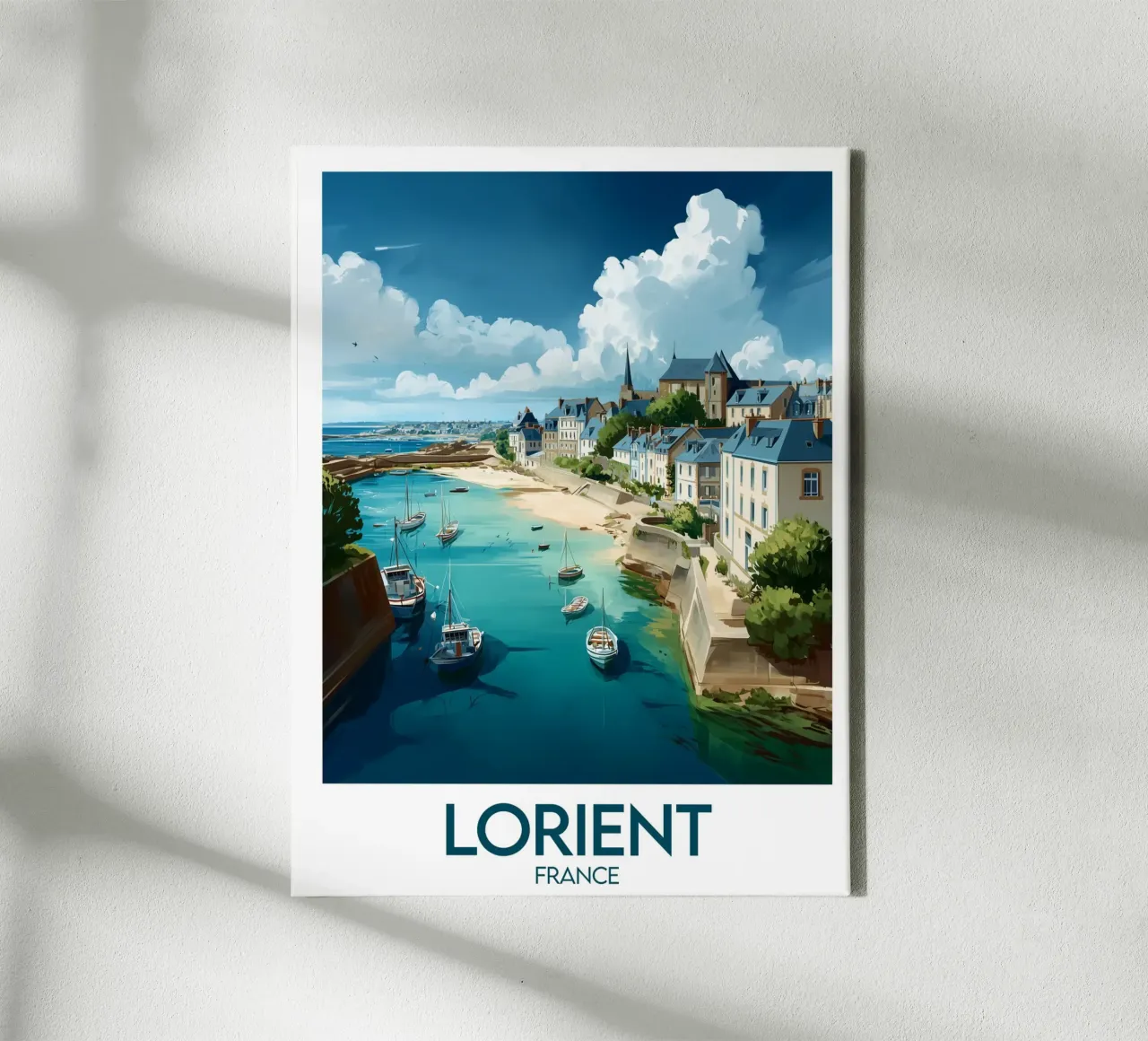 Affiche Lorient tela con Cornice a cassetta da Frame the World