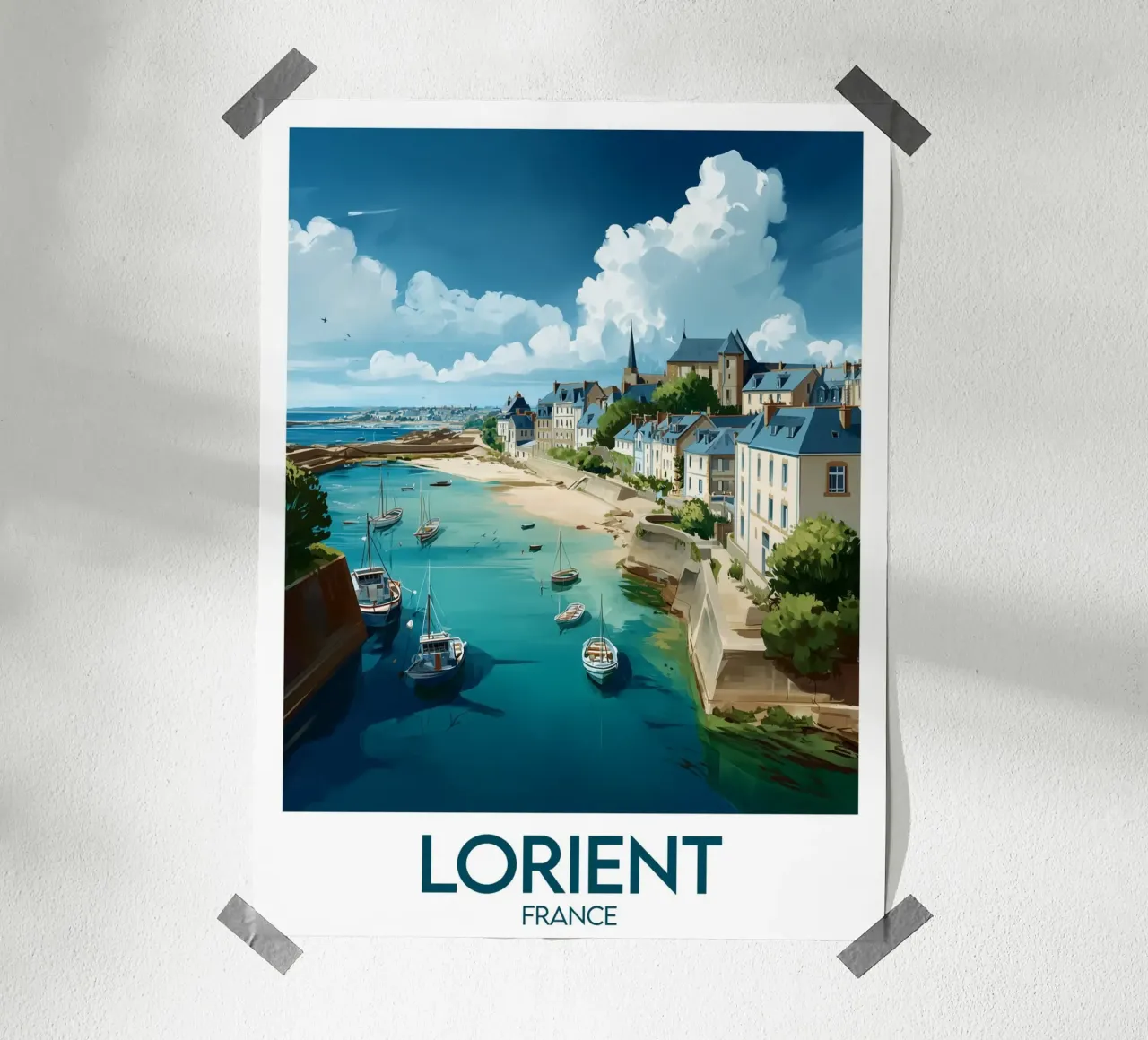 Affiche Lorient carta hahnemühle da Frame the World