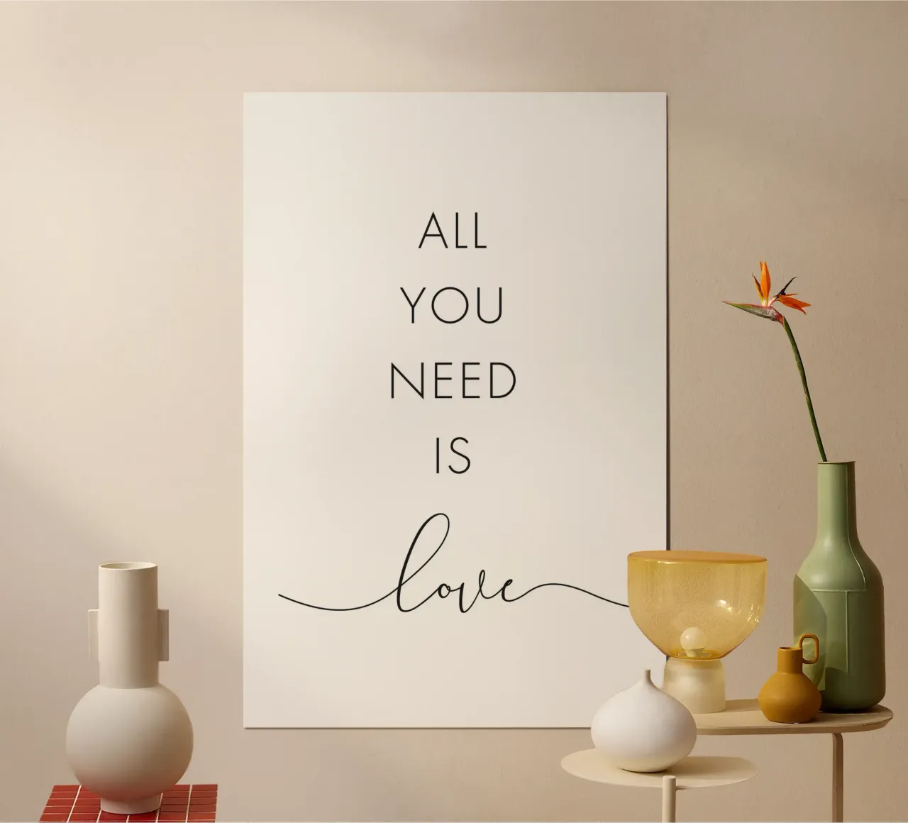 Tutto ciò che serve è l'amore carta hahnemühle da NouveauPrints