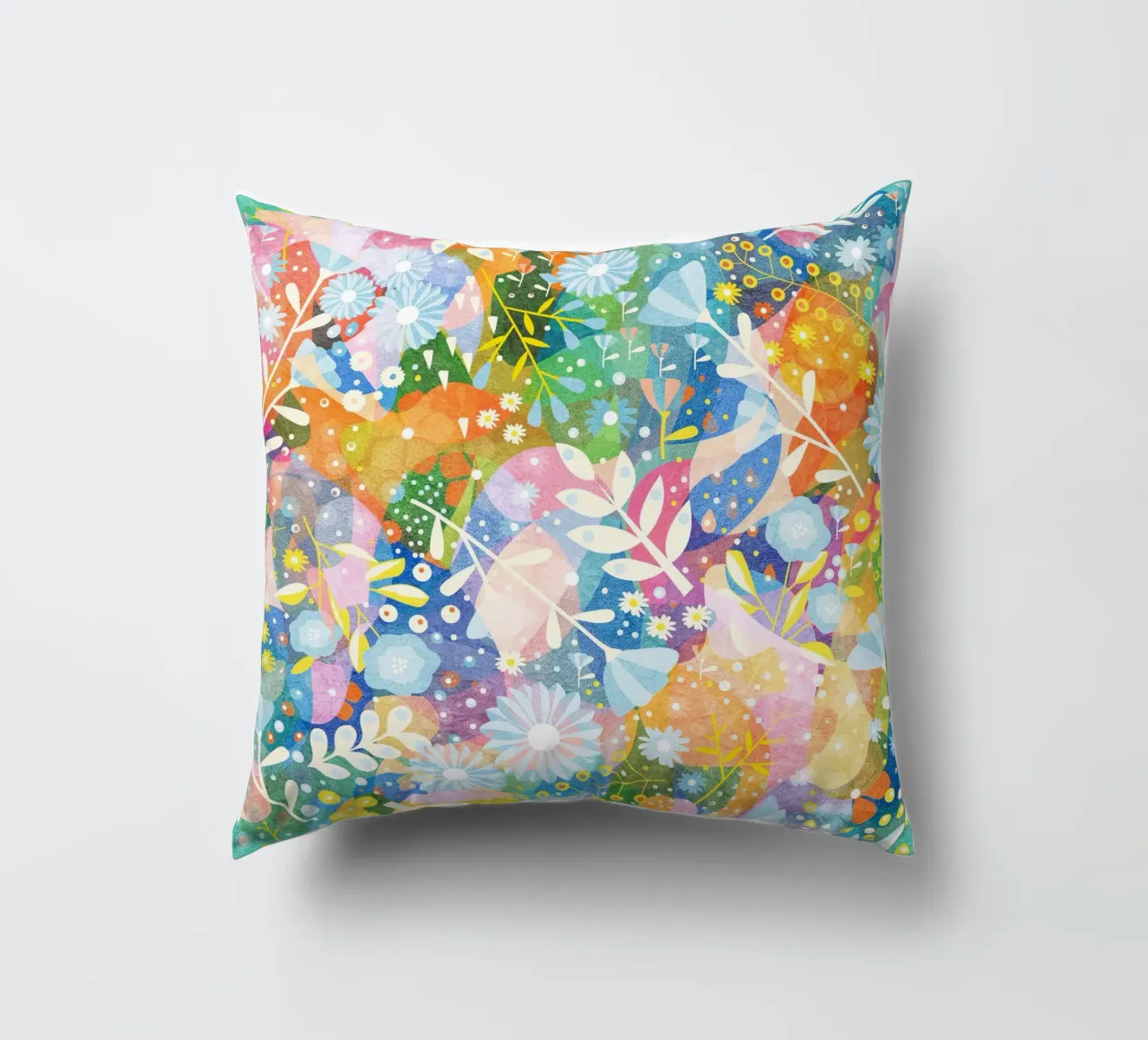 Spring Garden Abstract Pattern decorative cushion by lovely lines