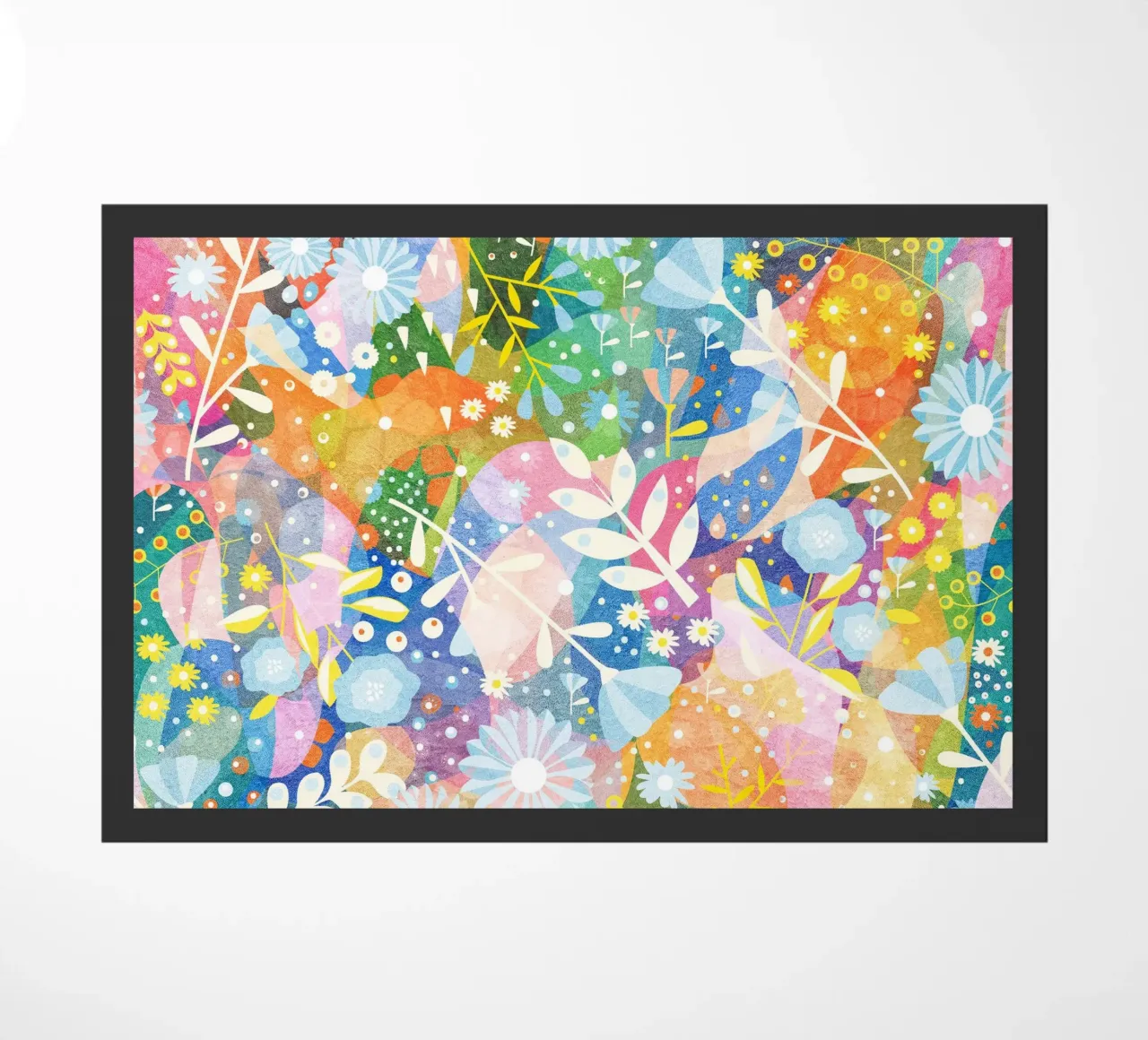 Spring Garden Abstract Pattern doormat by lovely lines