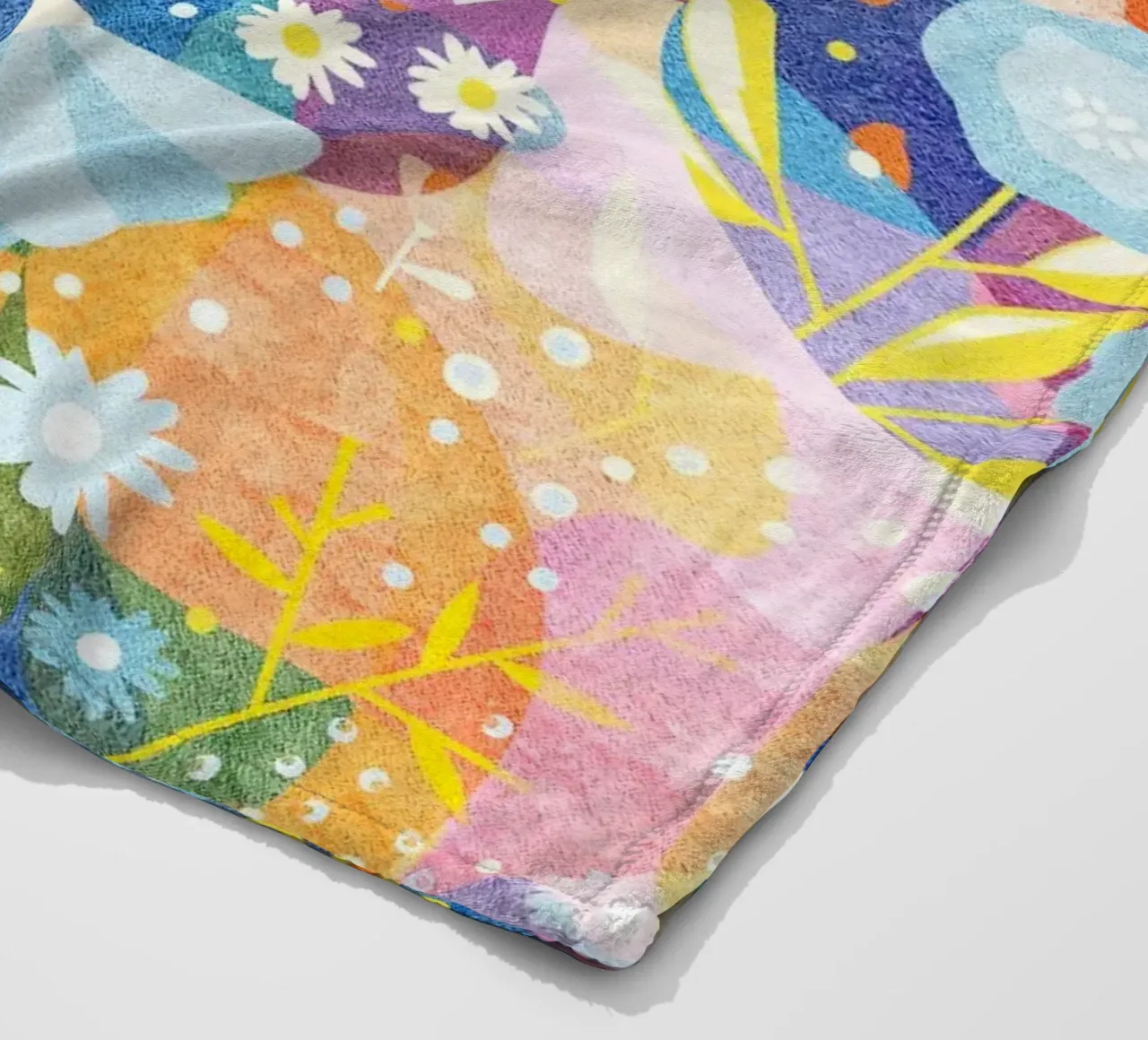 Spring Garden Abstract Pattern fleece blanket by lovely lines