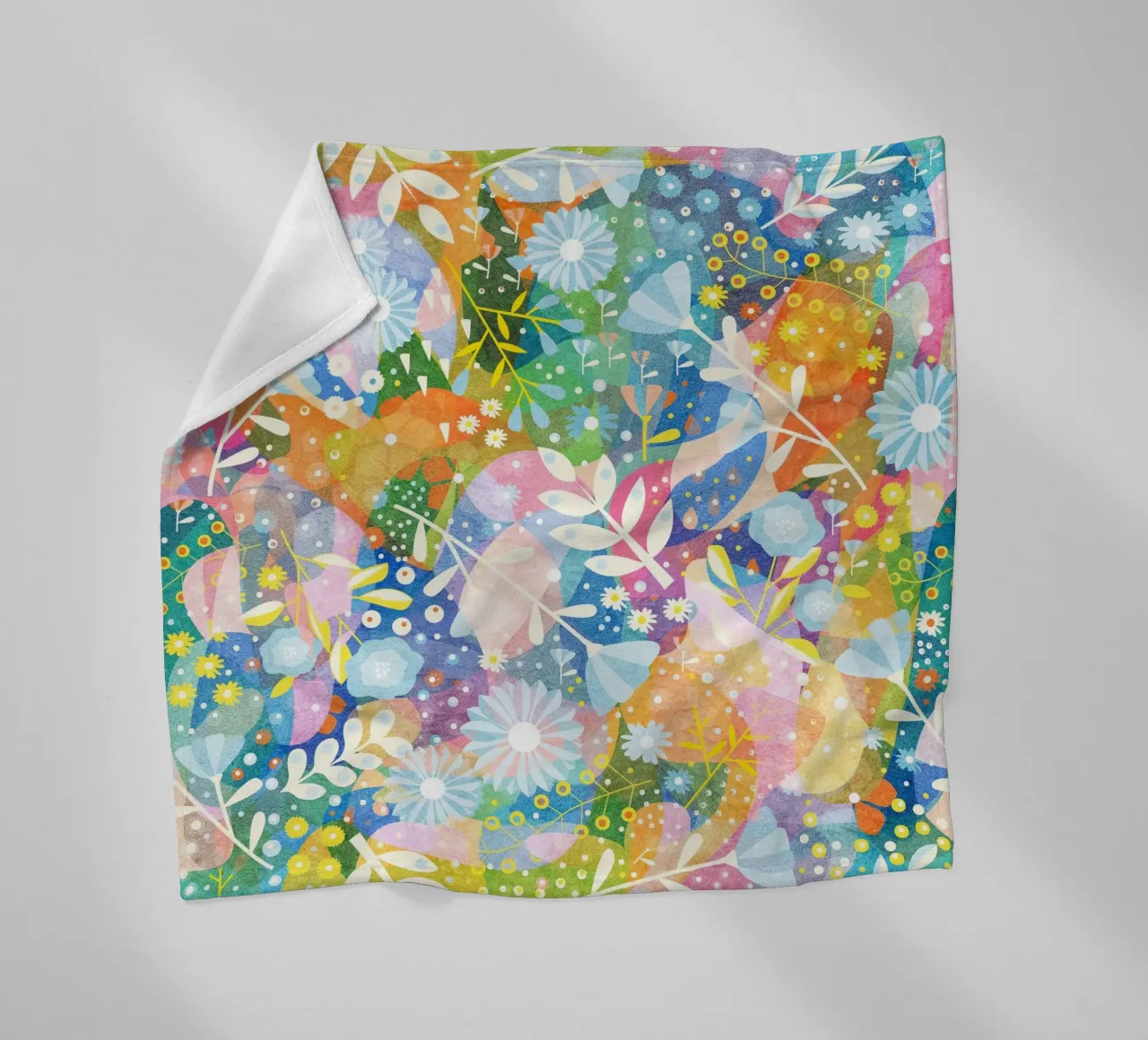 Spring Garden Abstract Pattern fleece blanket by lovely lines