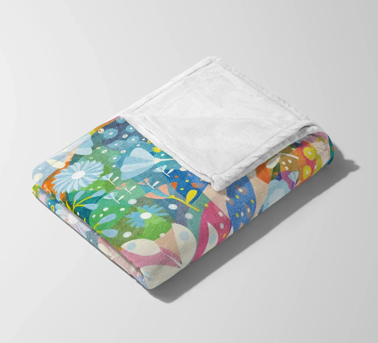 Spring Garden Abstract Pattern fleece blanket by lovely lines