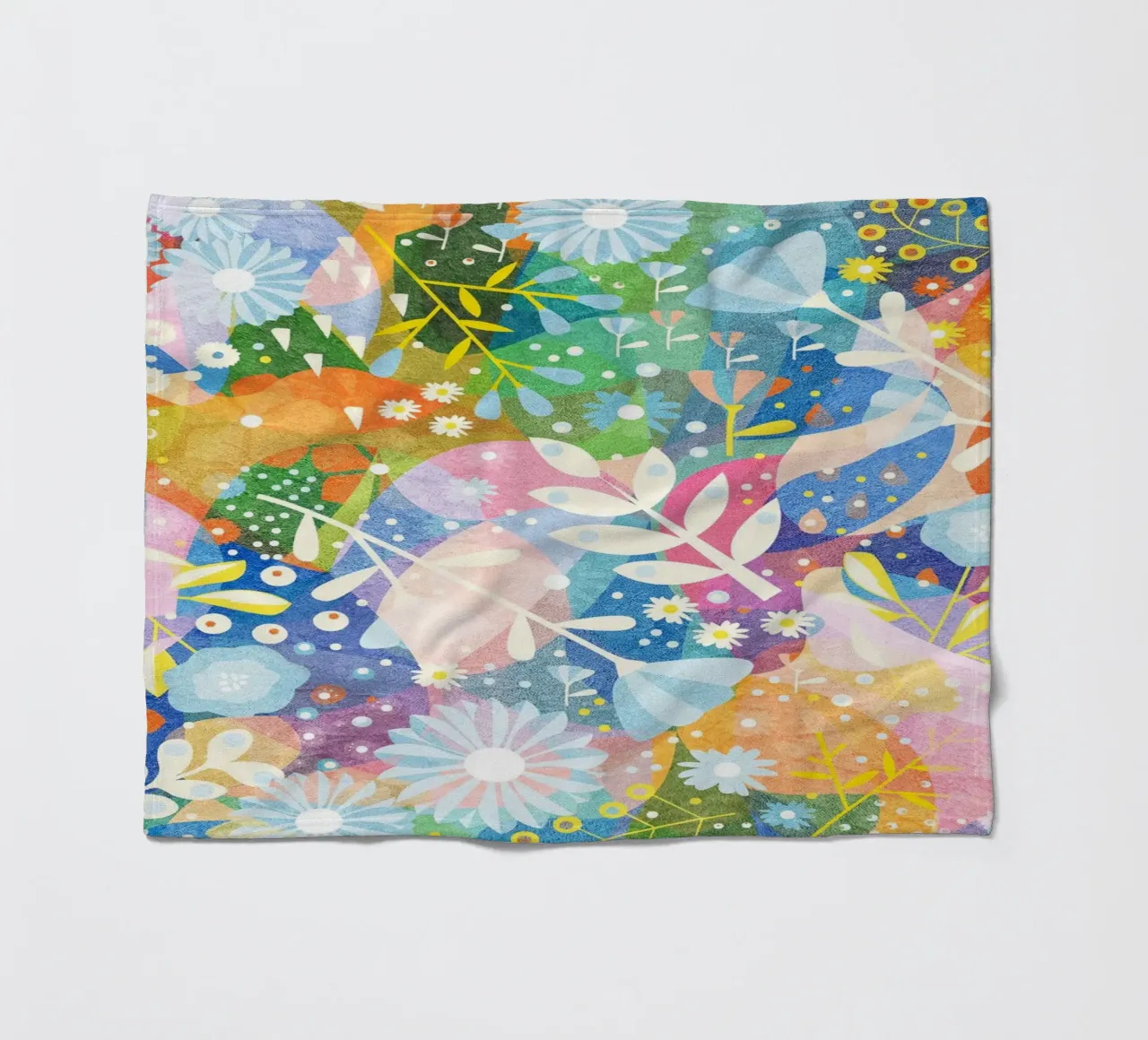 Spring Garden Abstract Pattern fleece blanket by lovely lines