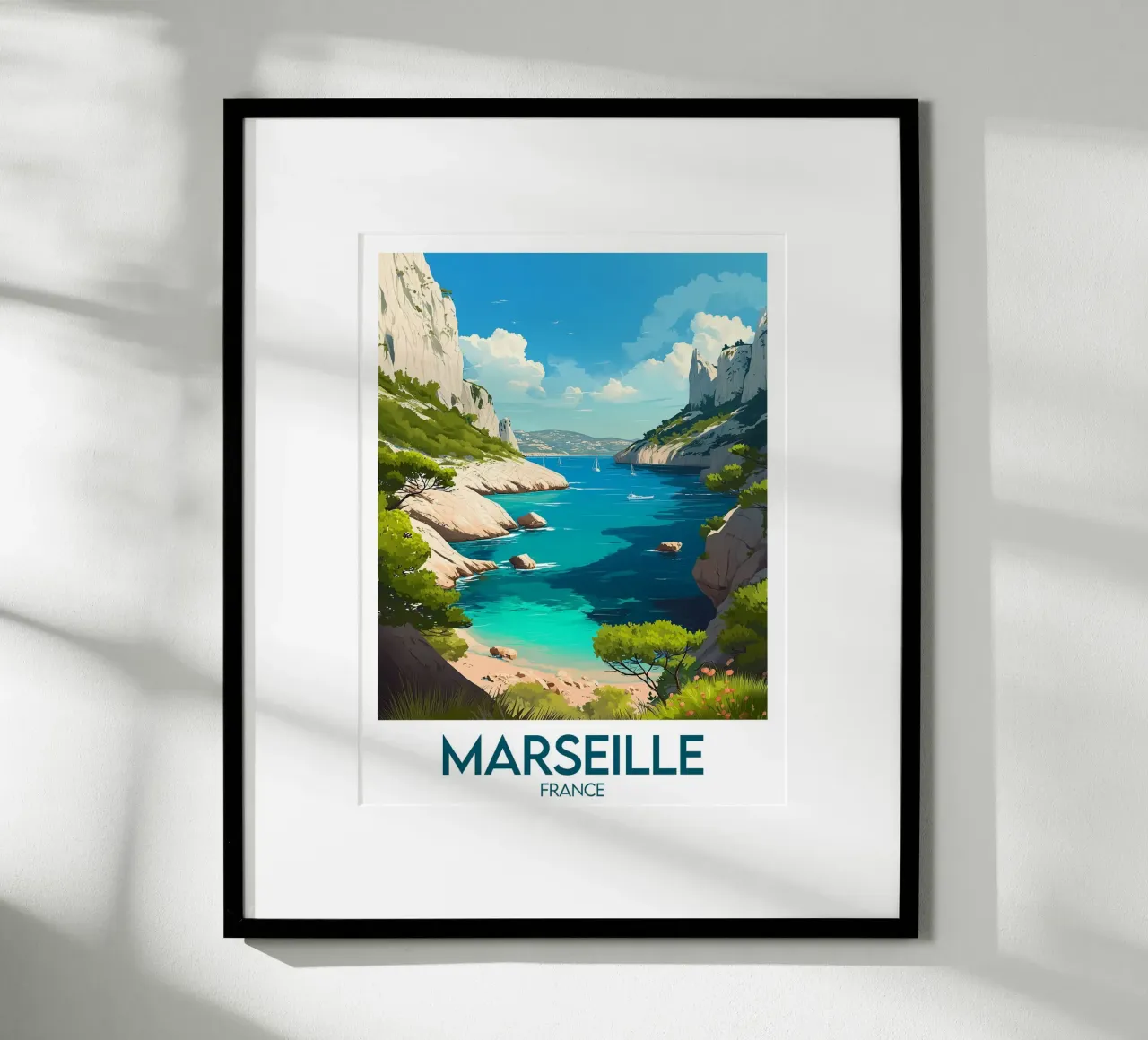 Poster Marseille Frankreich Poster von Frame the World