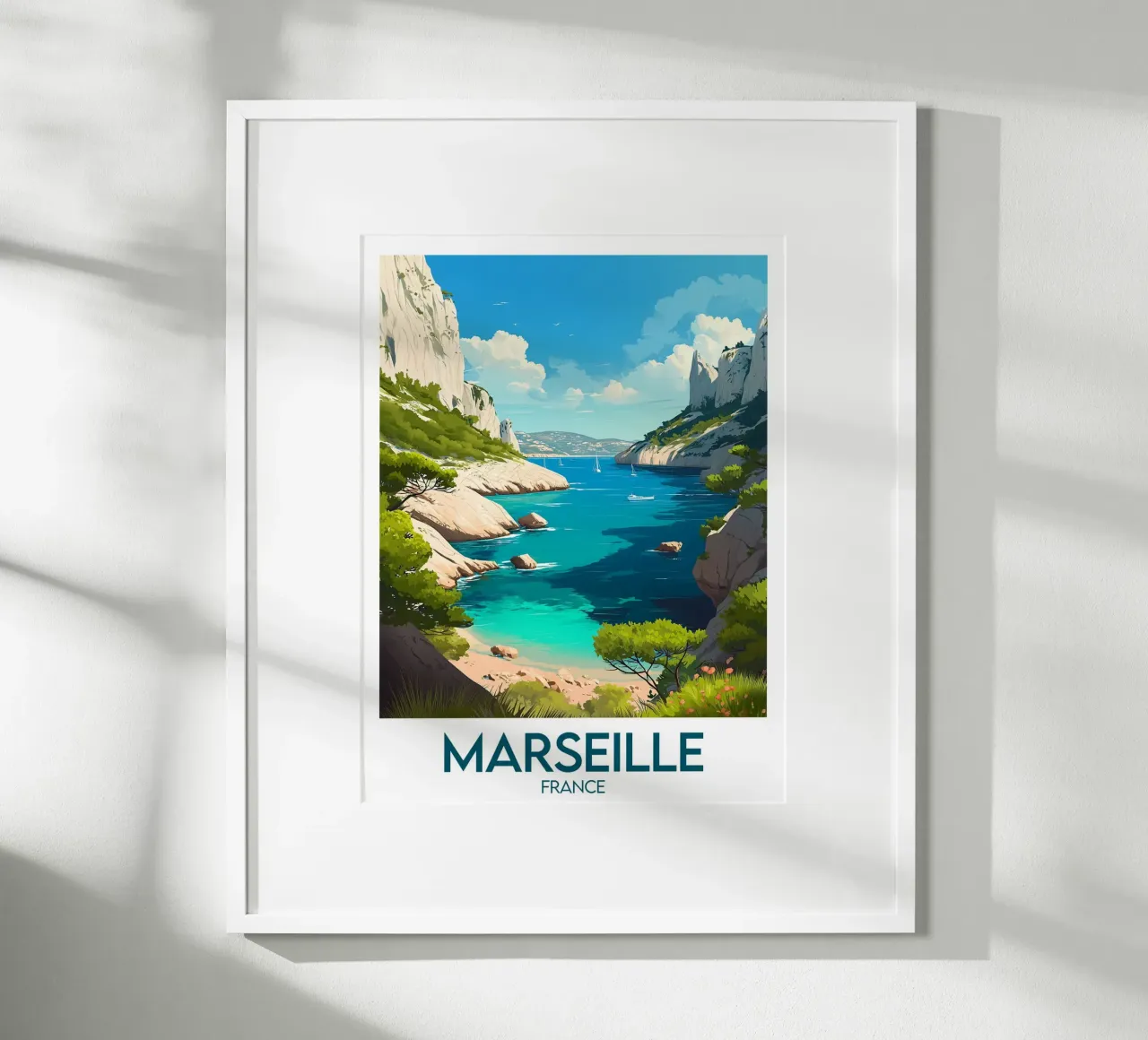 Poster Marseille Frankreich Poster von Frame the World