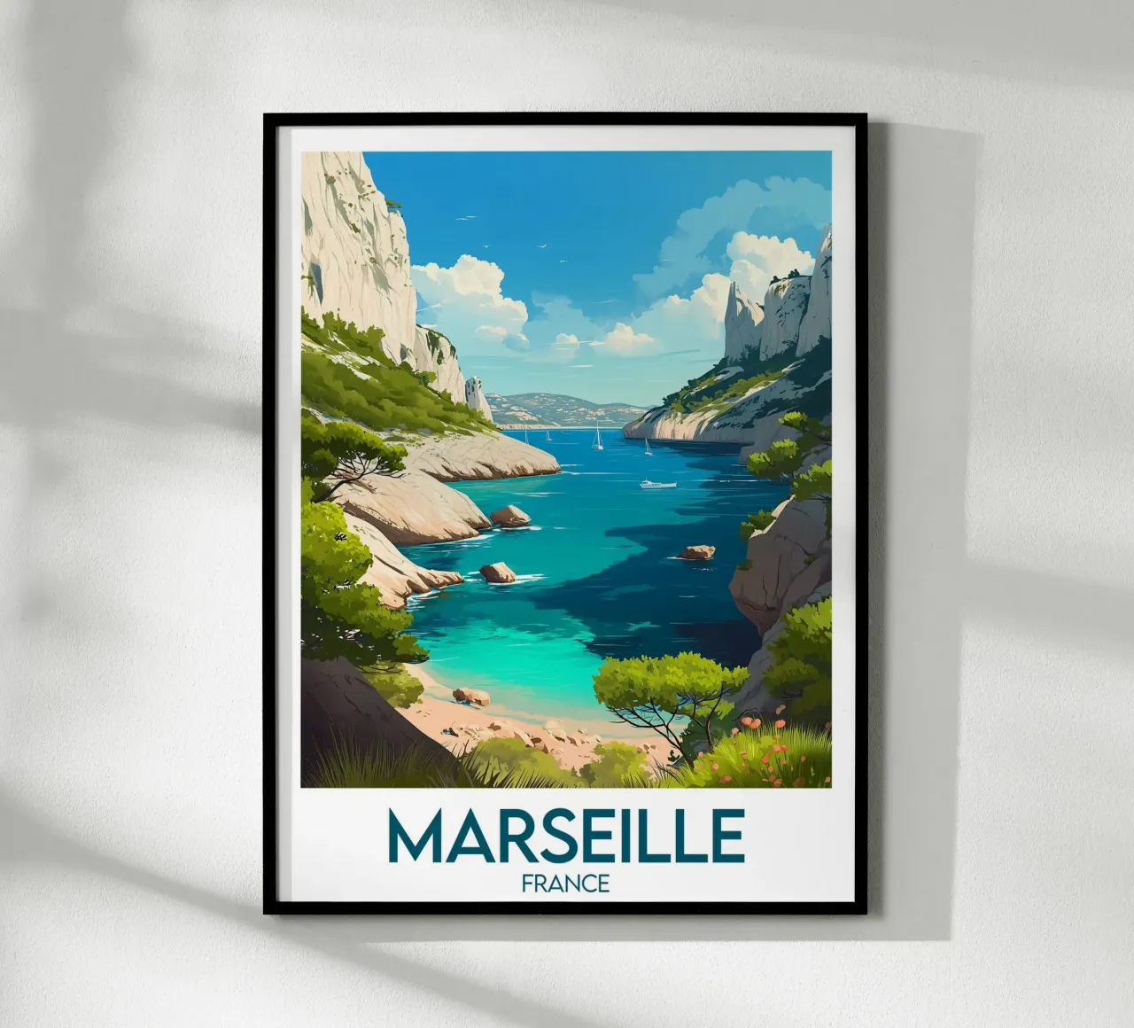 Poster Marseille Frankreich Poster von Frame the World