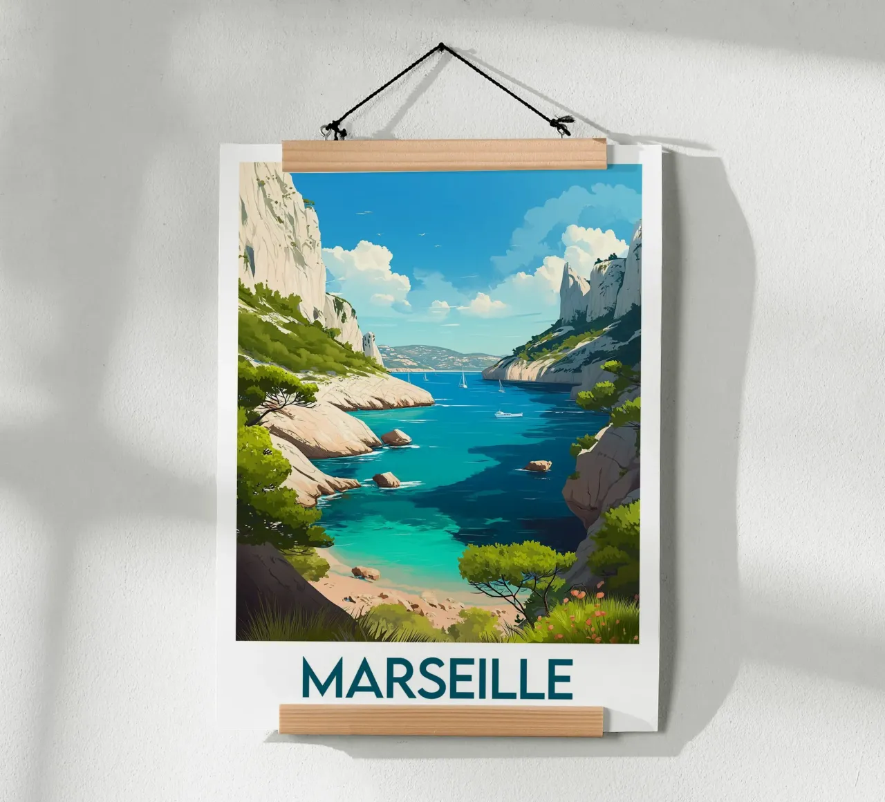 Poster Marseille Frankreich Poster von Frame the World