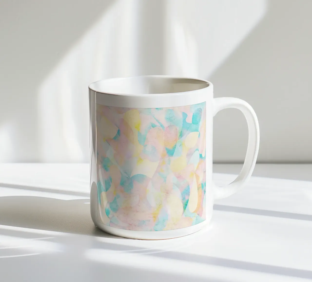 Droomlandschap Abstract Geometrisch keramische mok van lovely lines