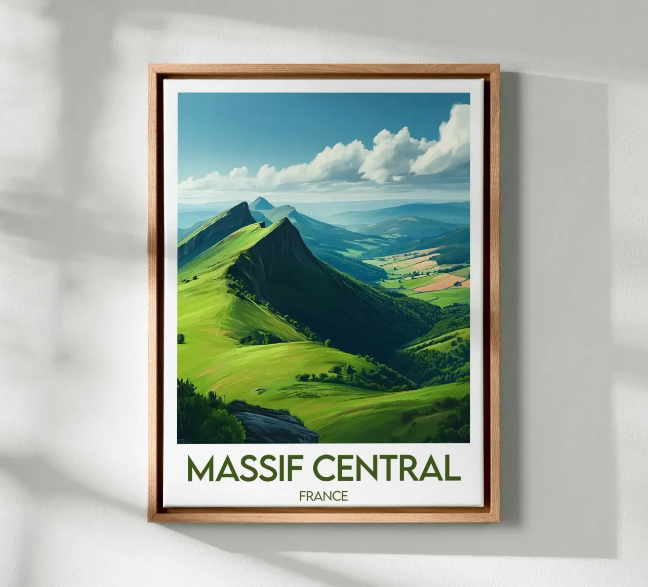 Affiche Massif Central tela con Cornice a cassetta da Frame the World