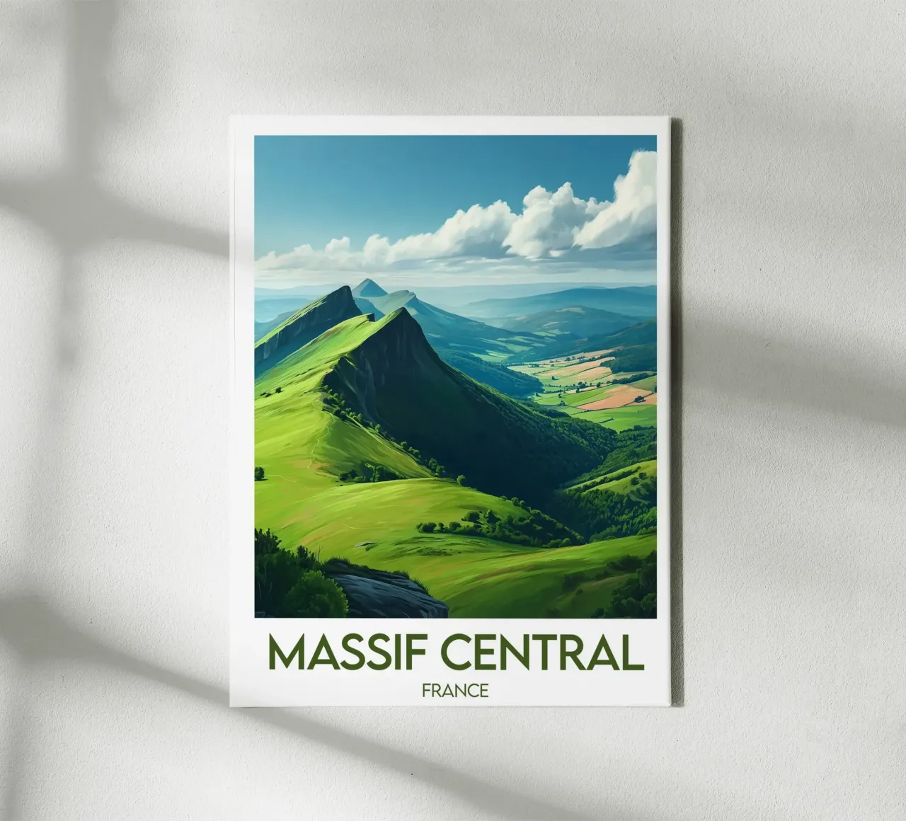 Affiche Massif Central tela con Cornice a cassetta da Frame the World