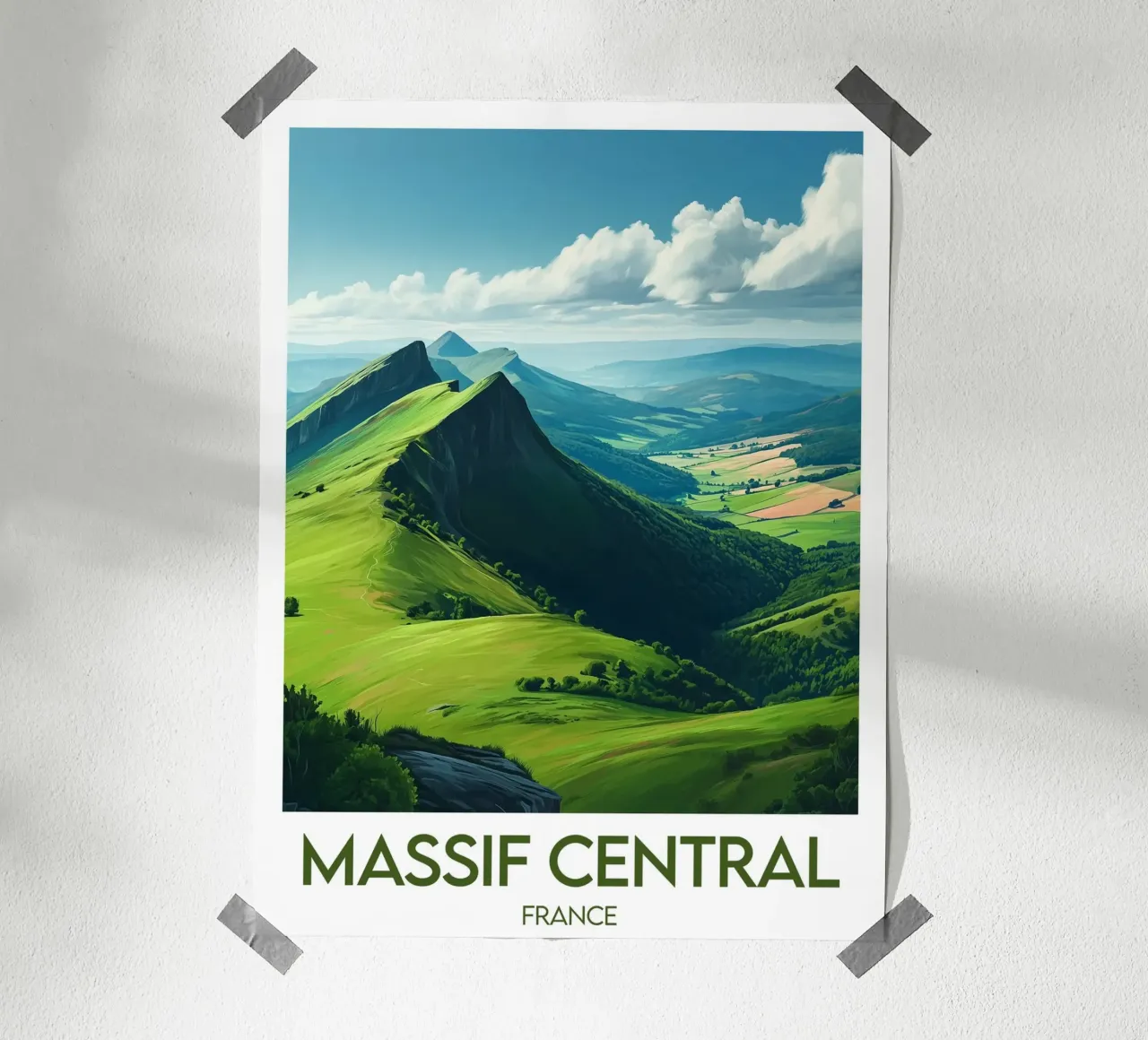 Affiche Massif Central poster da Frame the World