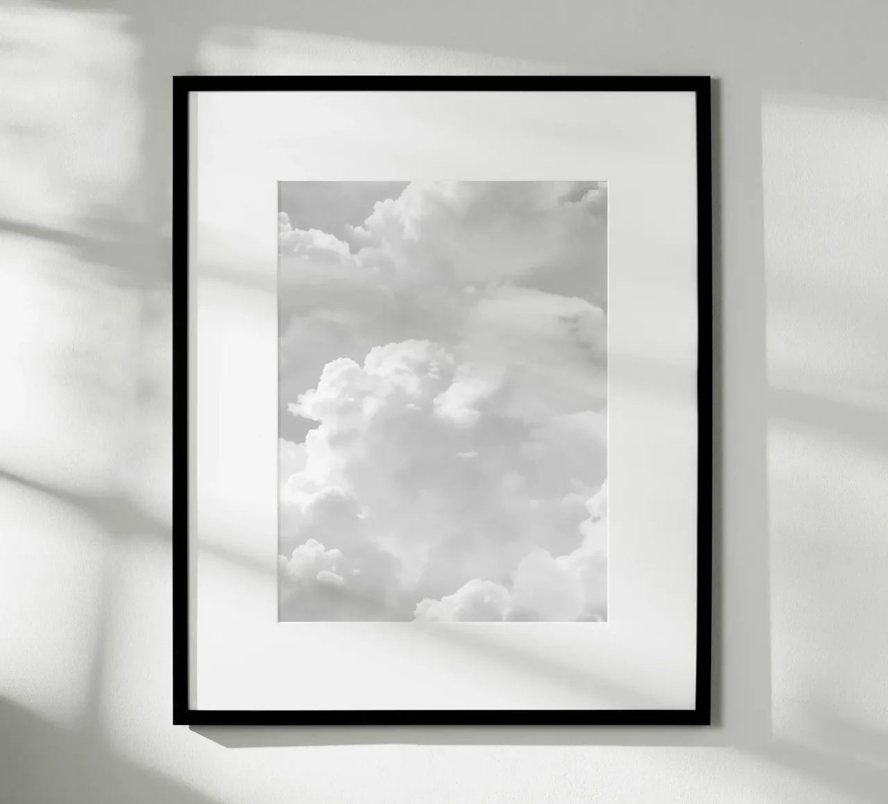 Witte Wolken Abstract Boho Spiritueel Zomer Yoga Kalm Kunst poster van Gentle Echoes Art