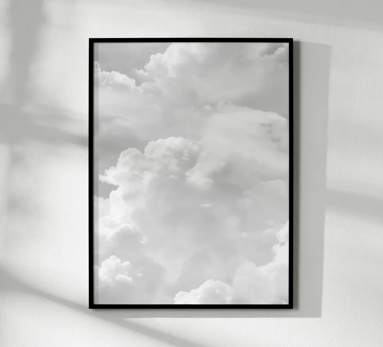 Witte Wolken Abstract Boho Spiritueel Zomer Yoga Kalm Kunst poster van Gentle Echoes Art
