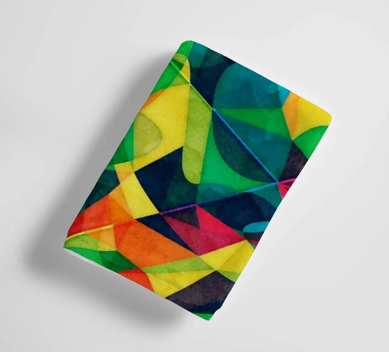 Vibrant Red Green Pattern towel by lovely lines