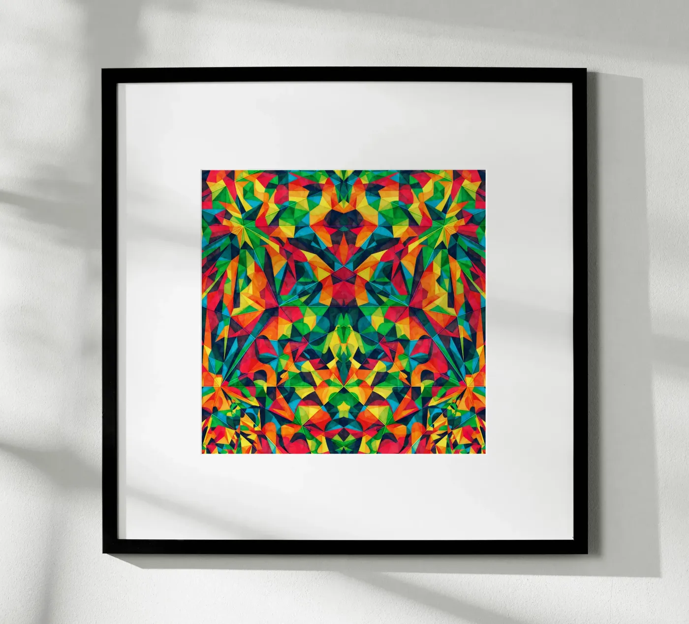 Vibrant Red Green Pattern poster by Lines Inside