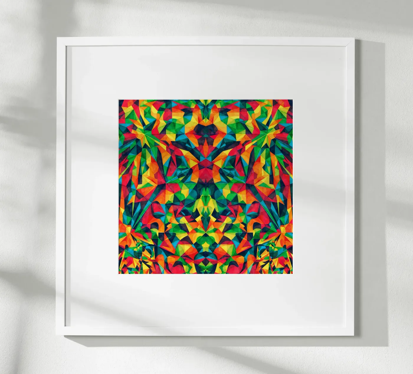 Vibrant Red Green Pattern poster by Lines Inside