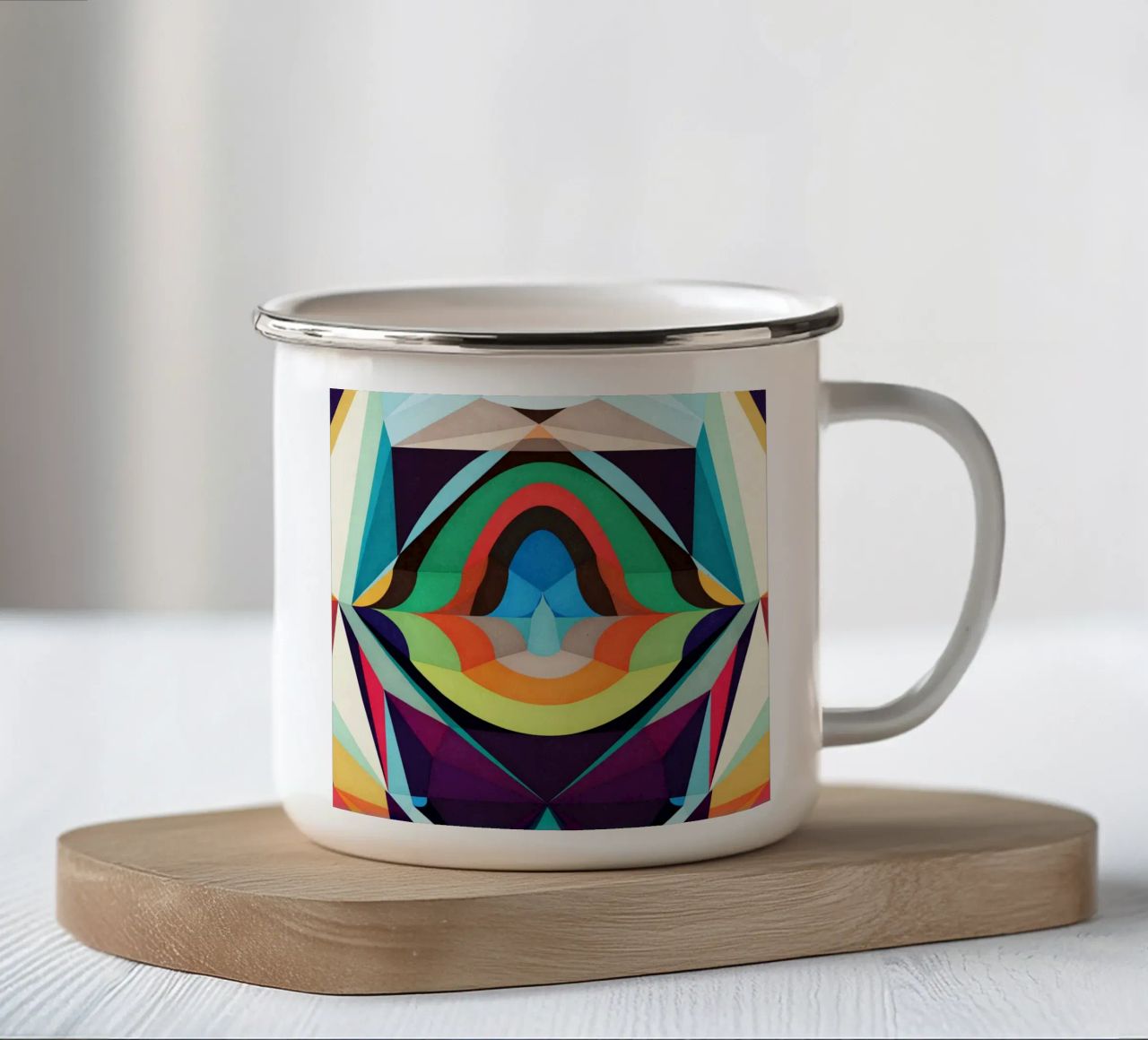 Forme astratte del mondo interiore tazza in smalto da lovely lines