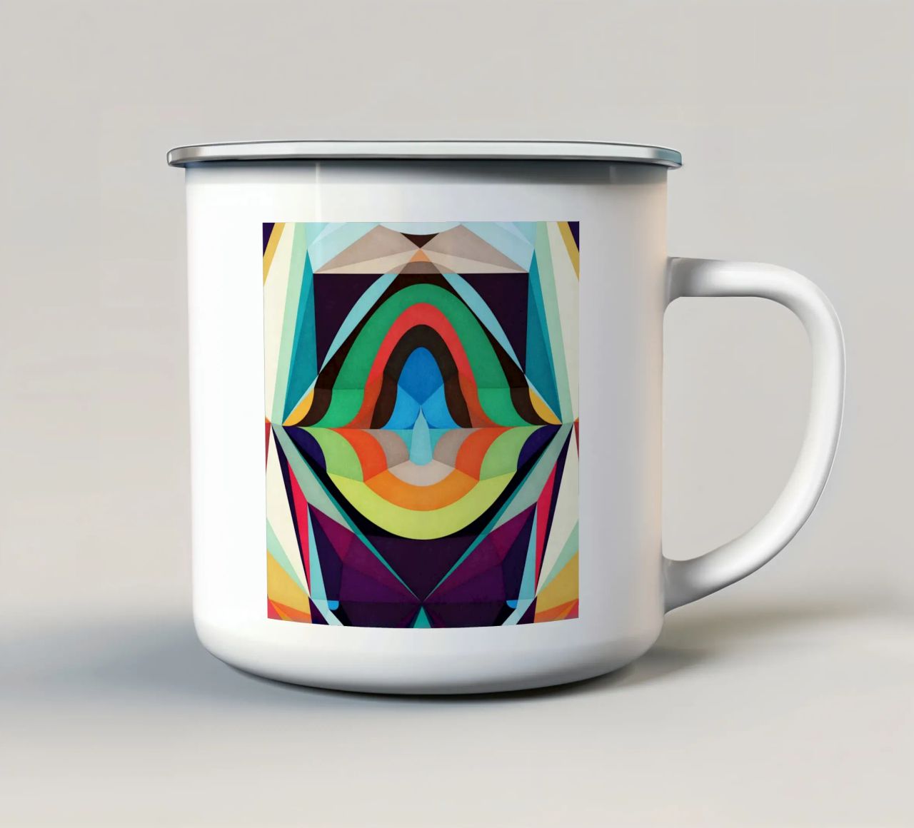 Forme astratte del mondo interiore tazza in smalto da lovely lines