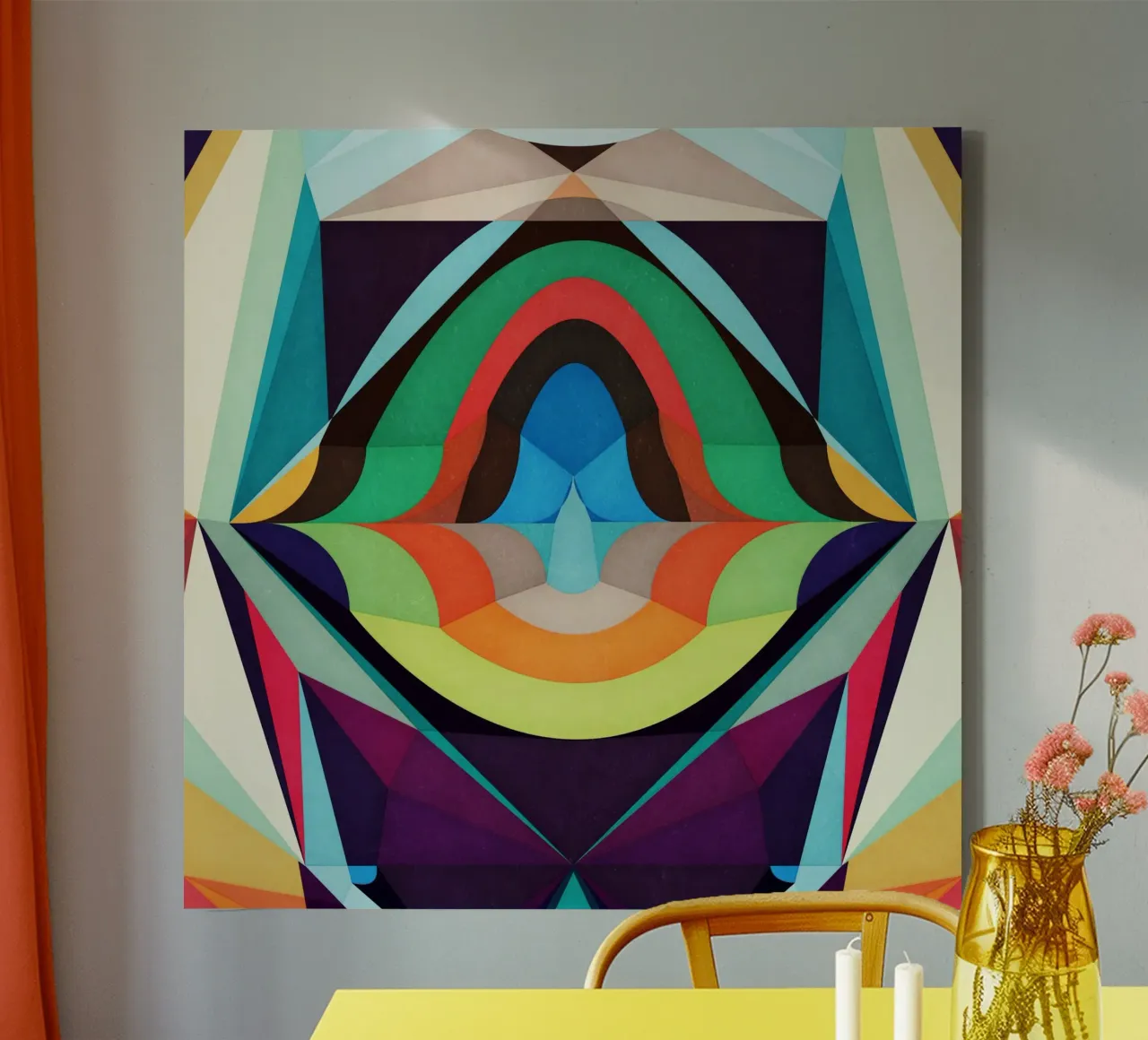 Inner World Abstract Shapes canvas by lovely lines