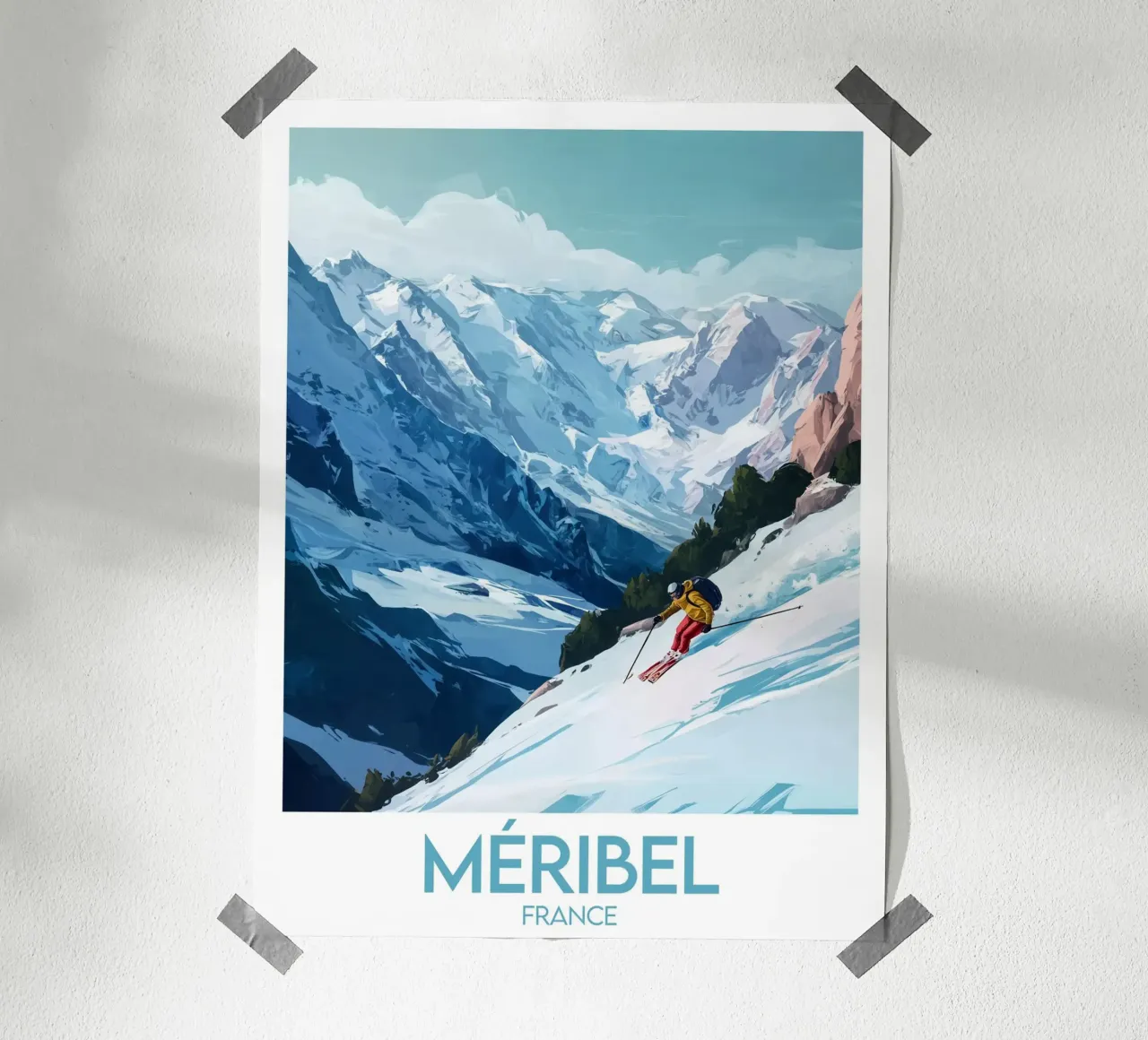 Poster Méribel Poster von Frame the World