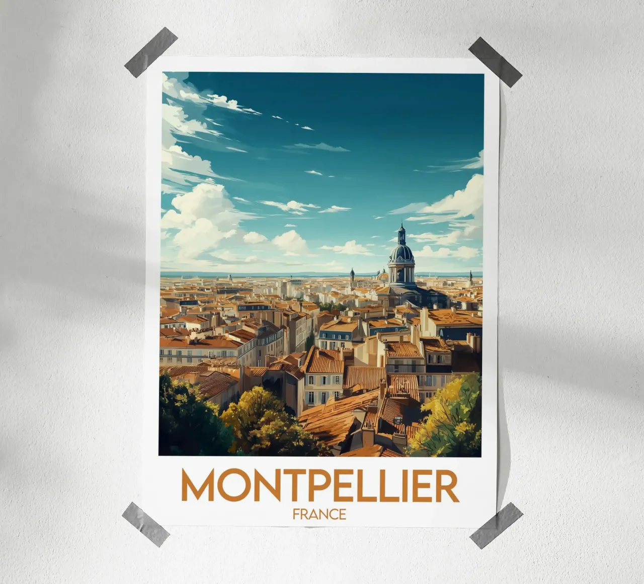 Affiche Montpellier poster da Frame the World