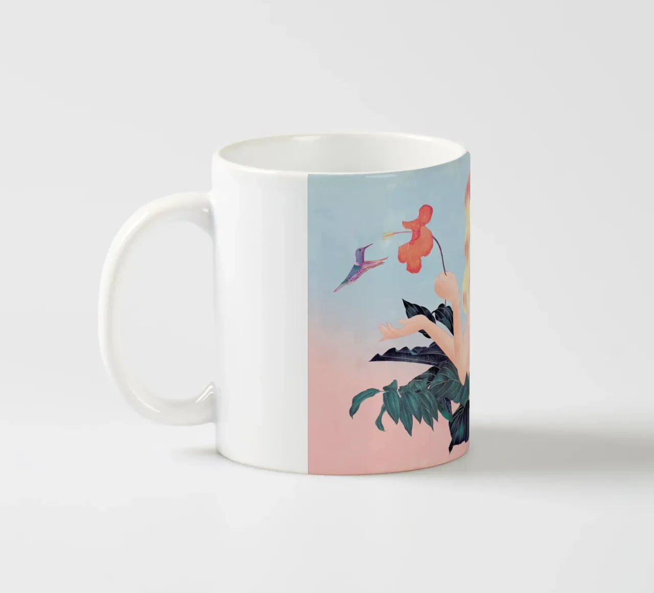 Humming Bird tazza in ceramica da Faunesque